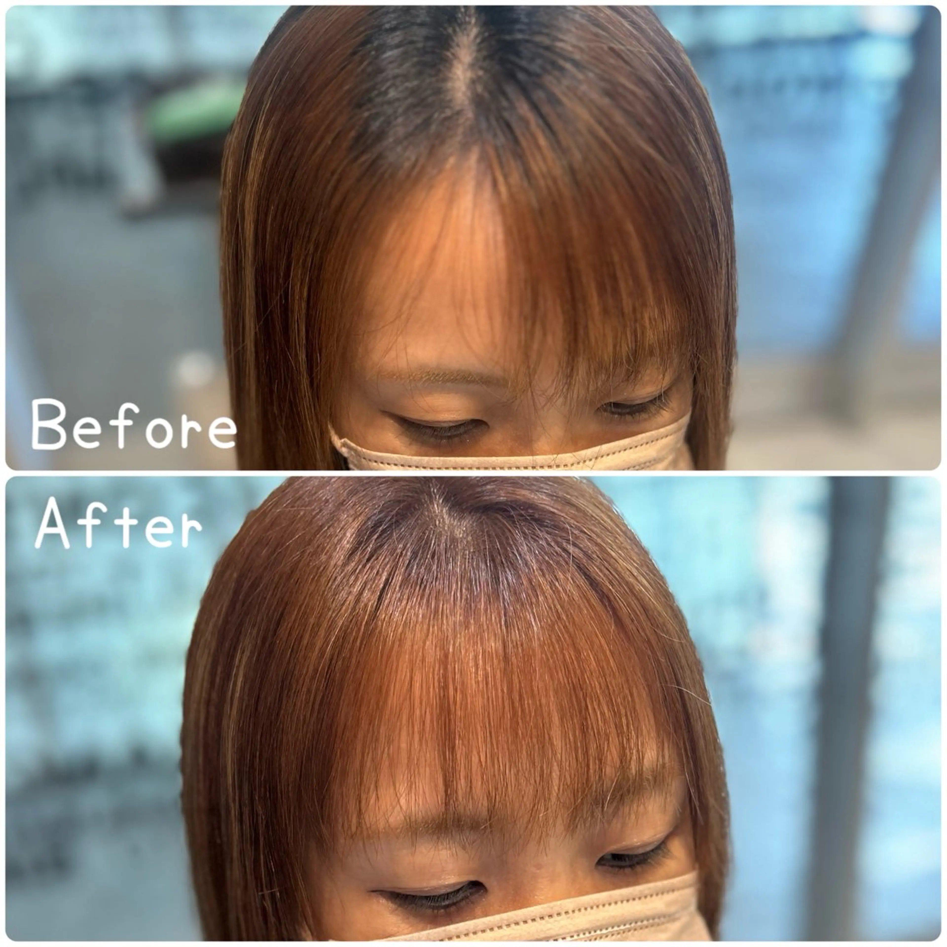 セミロング パーマ 縮毛矯正 髪質改善/縮毛矯正 ツヤ髪🩷さつきのヘアスタイル