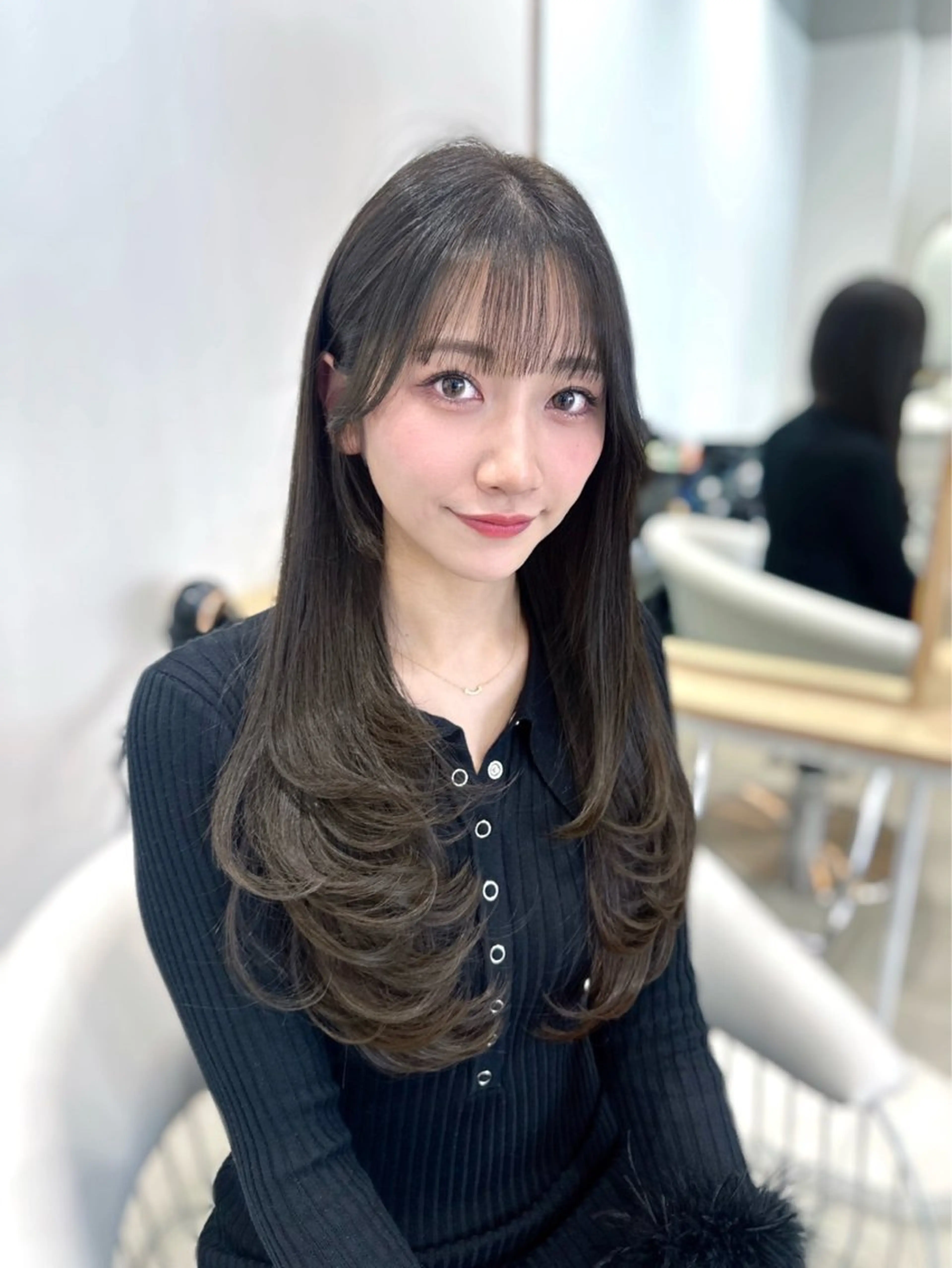 ロング カラー 韓国風ヘア レイヤーカット カット noe所属・ボブ/艶髪/栄/ 名古屋/COCOのヘアスタイル