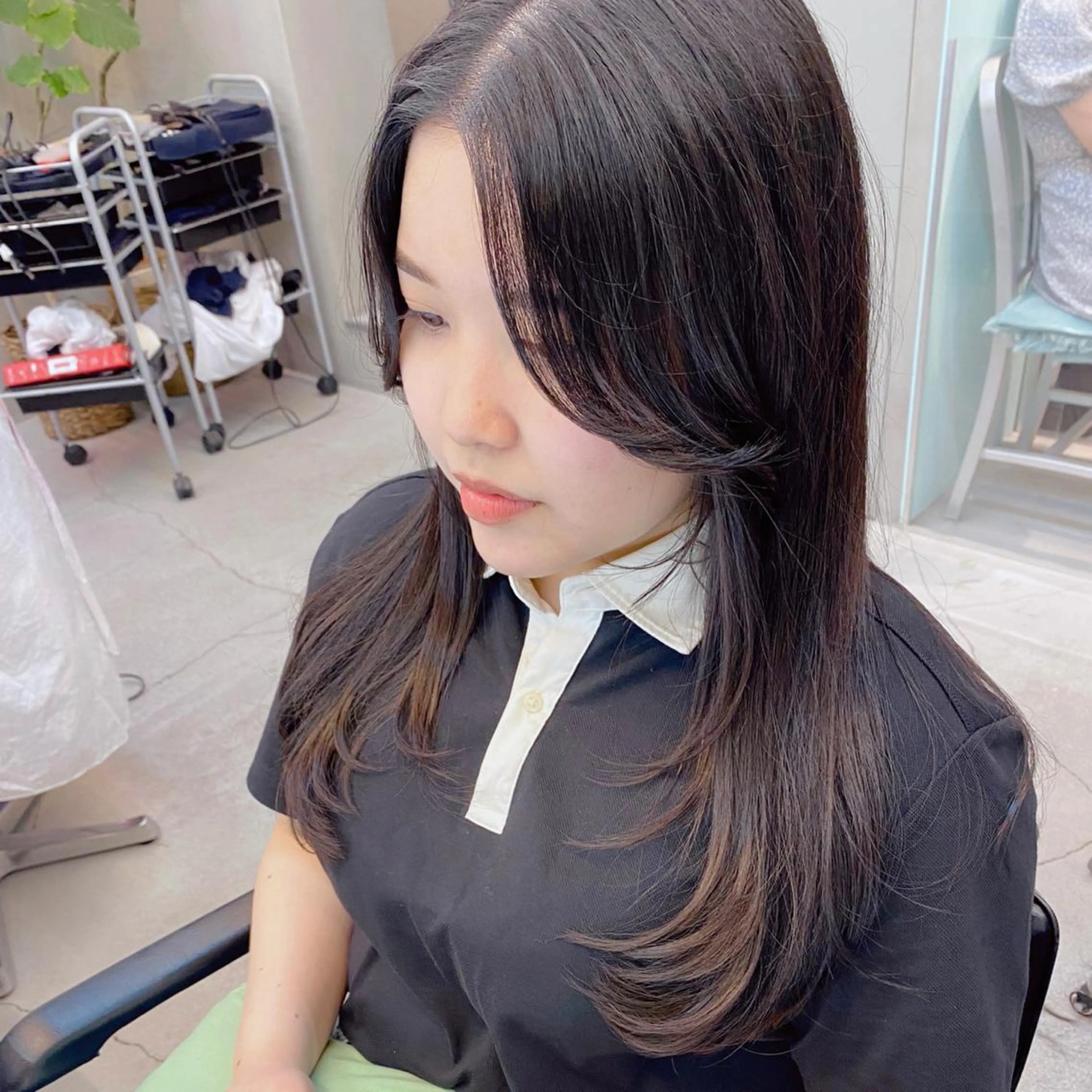 ロング カット 岡野 静華のヘアスタイル