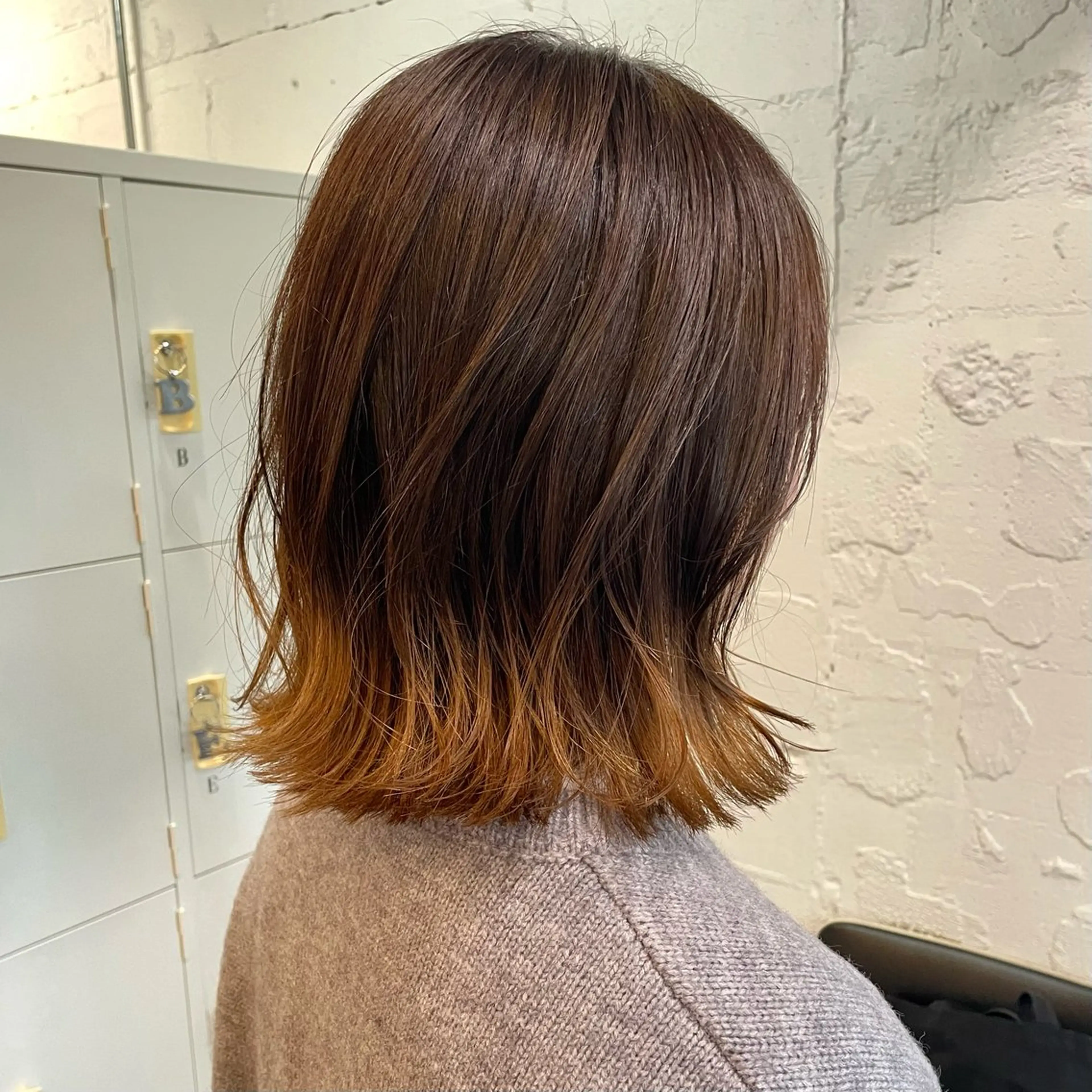 ミディアム カラー カット ヘアカラー トリートメント 🌿レイヤーボブ/パ ーマ🌿　木梨健太のヘアスタイル