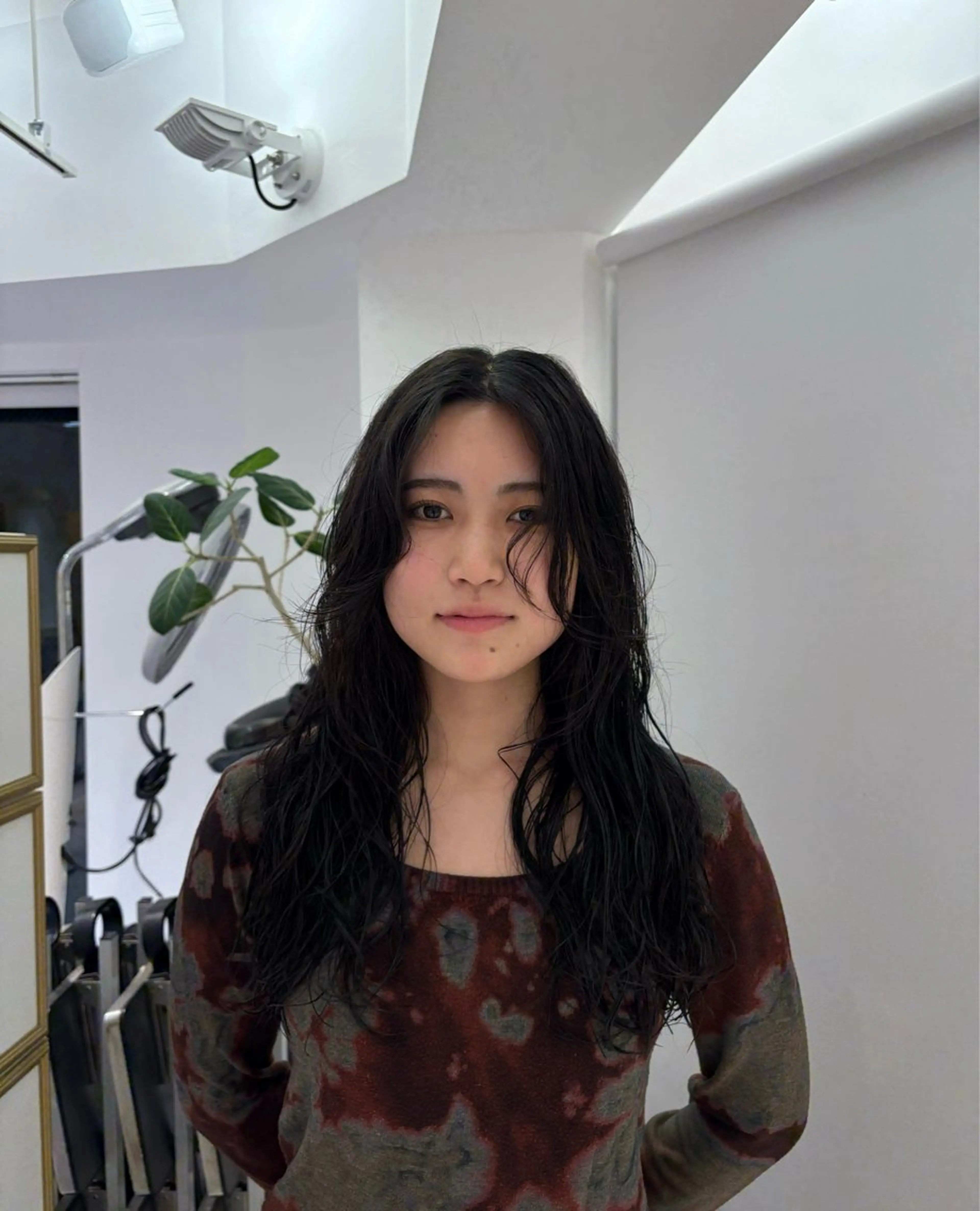 ロング パーマ カット パーマ 山野 華愛のヘアスタイル