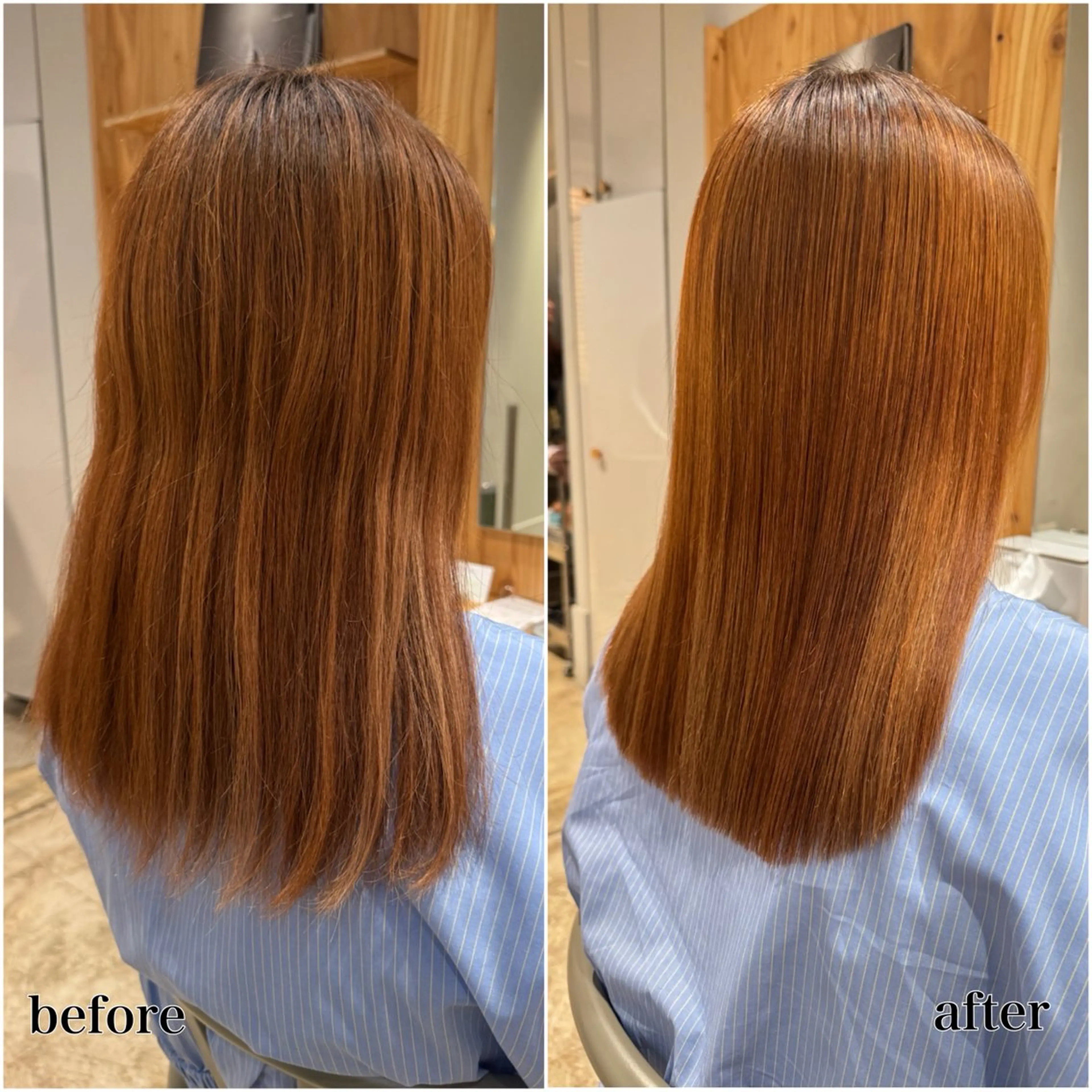 ☔️湿気対策に☔️縮毛矯正+ メンテナンスカット+ケアトリートメントの写真