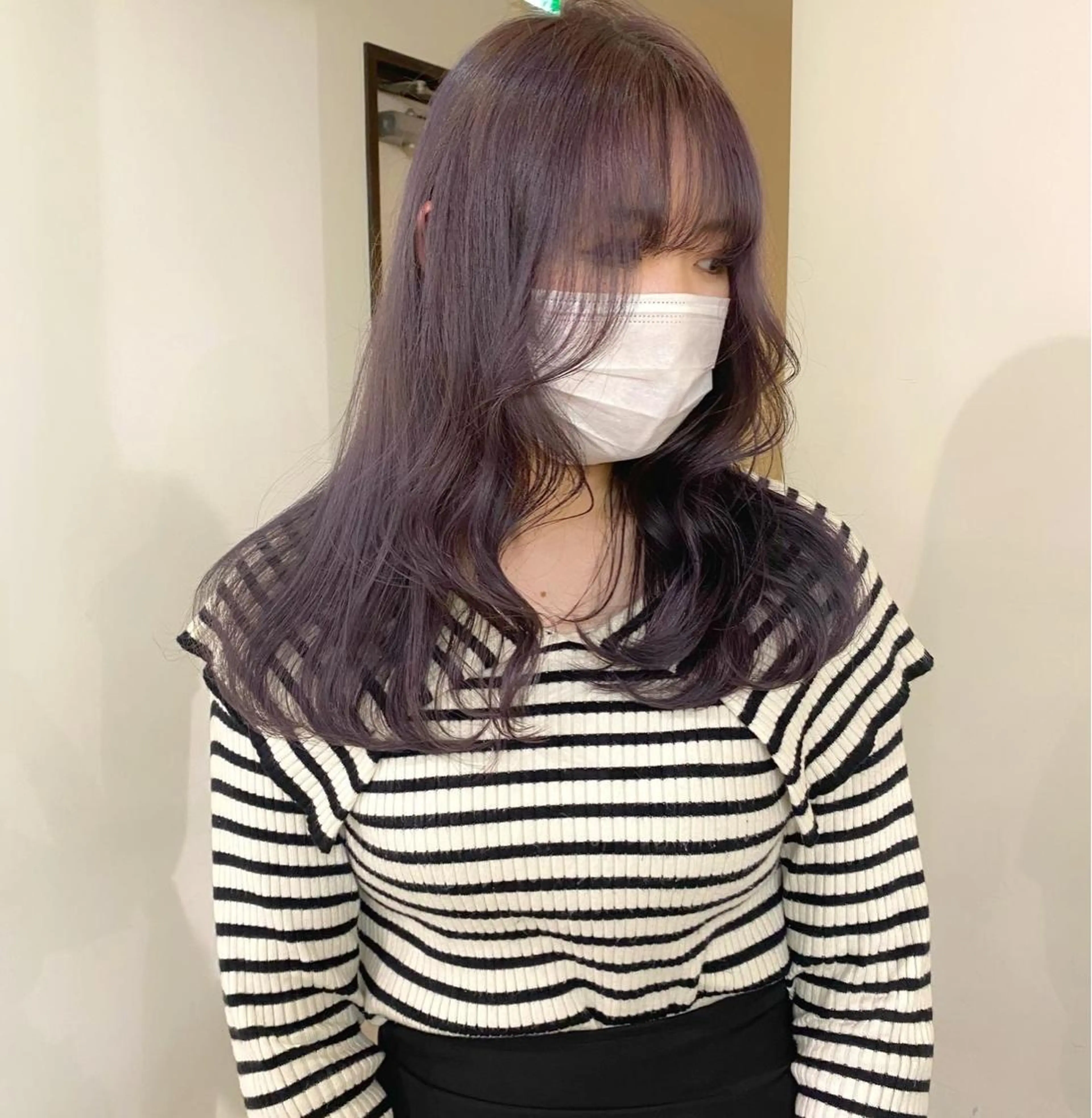 カラー ベージュカラー ブリーチ ラベンダーカラー ラベンダーグレー ピンクカラー ヘアカラー mizuki/ピンク ベージュ.レイヤーのヘアスタイル