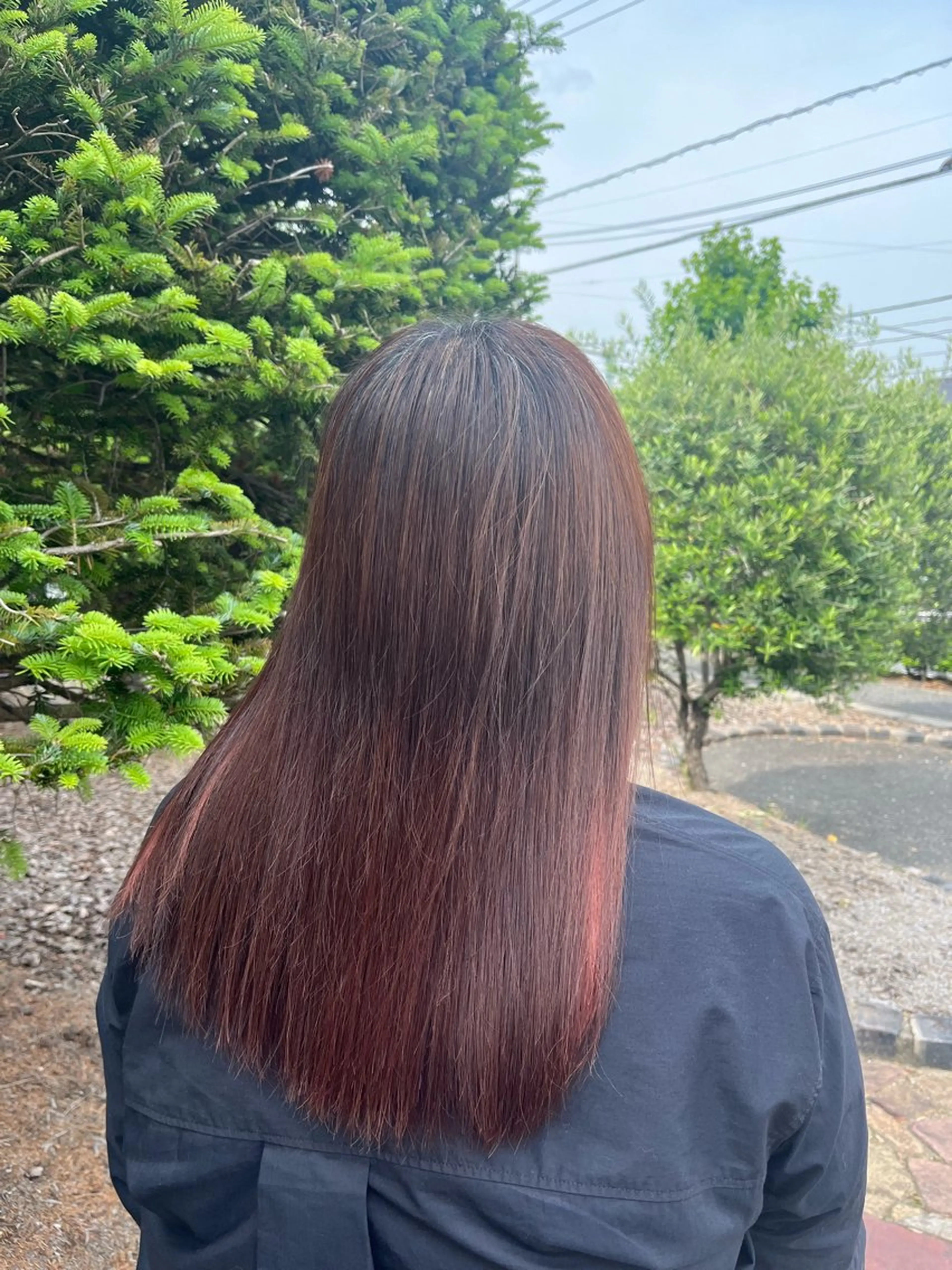 ロング 酸性ストレート 縮毛矯正 西田 早輝子🍊のヘアスタイル