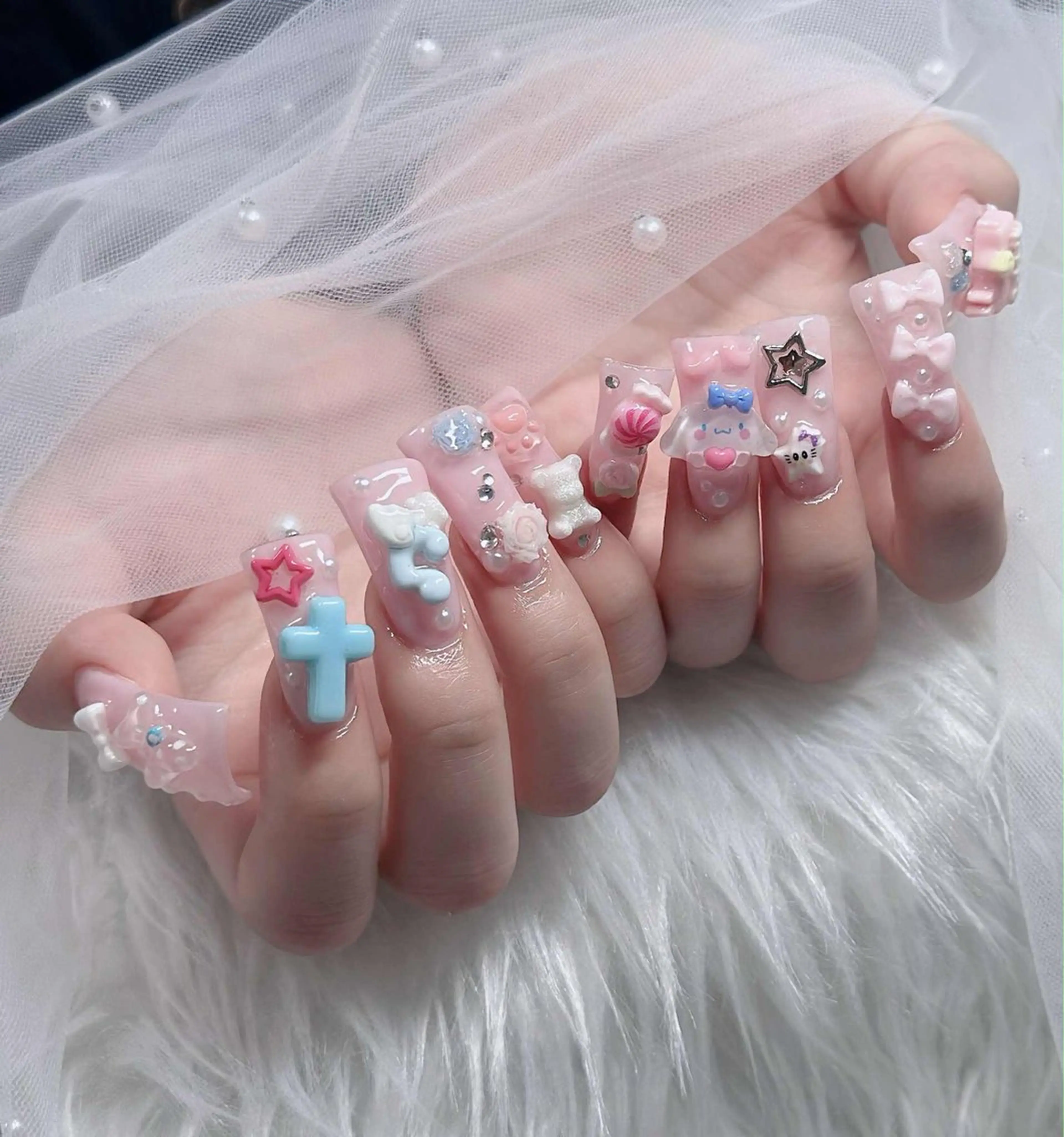 ネイル フレンチネイル ジェルネイル ハロウィン 韓国ネイル マグネットネイル ハンドネイル Hbaby nailのネイルデザイン