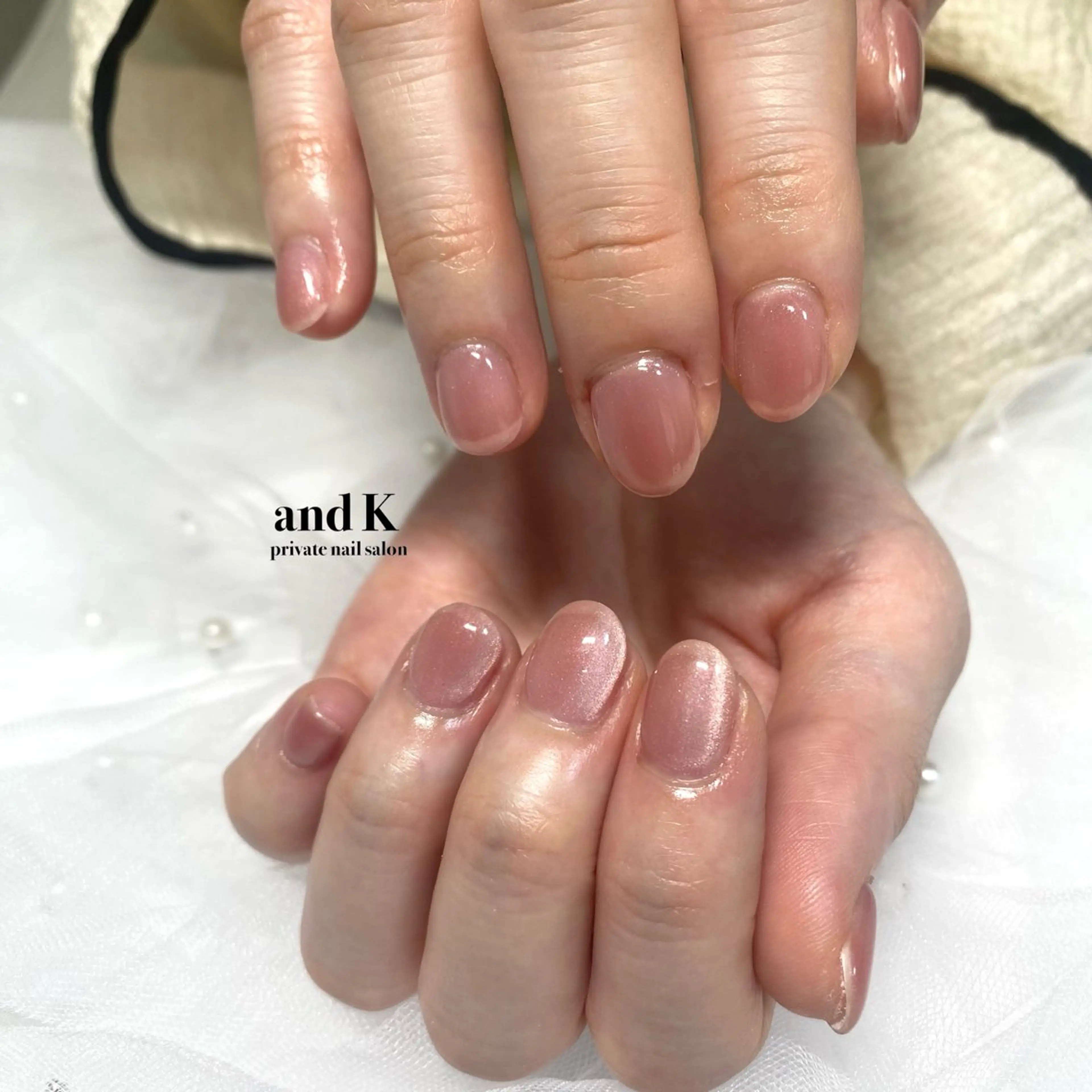 ネイル マグネットネイル ピンク andK nail salonのネイルデザイン