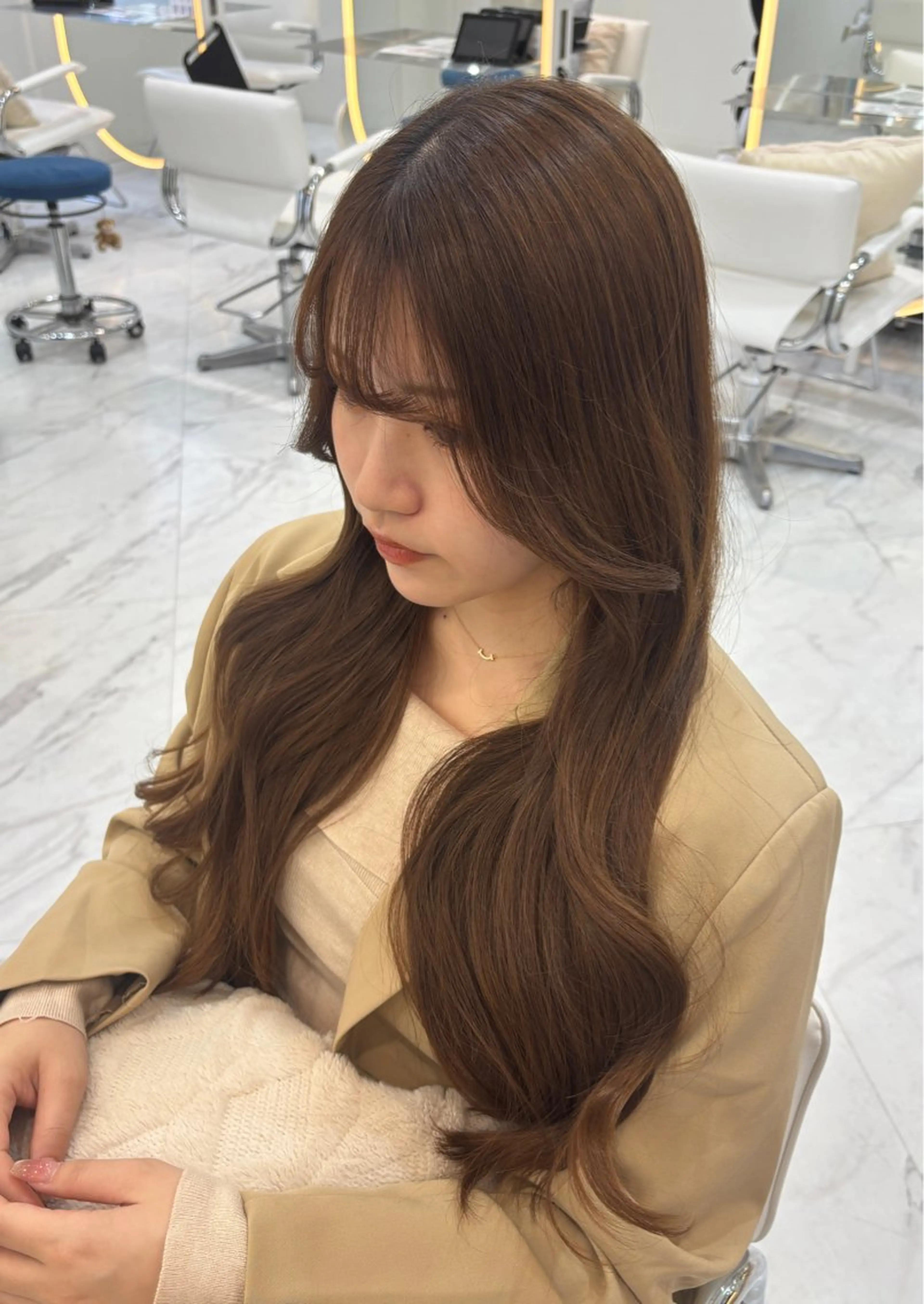 ロング カラー カット ヘアカラー トリートメント レイヤーカット×暖色 カラー🎀ASAKAのヘアスタイル