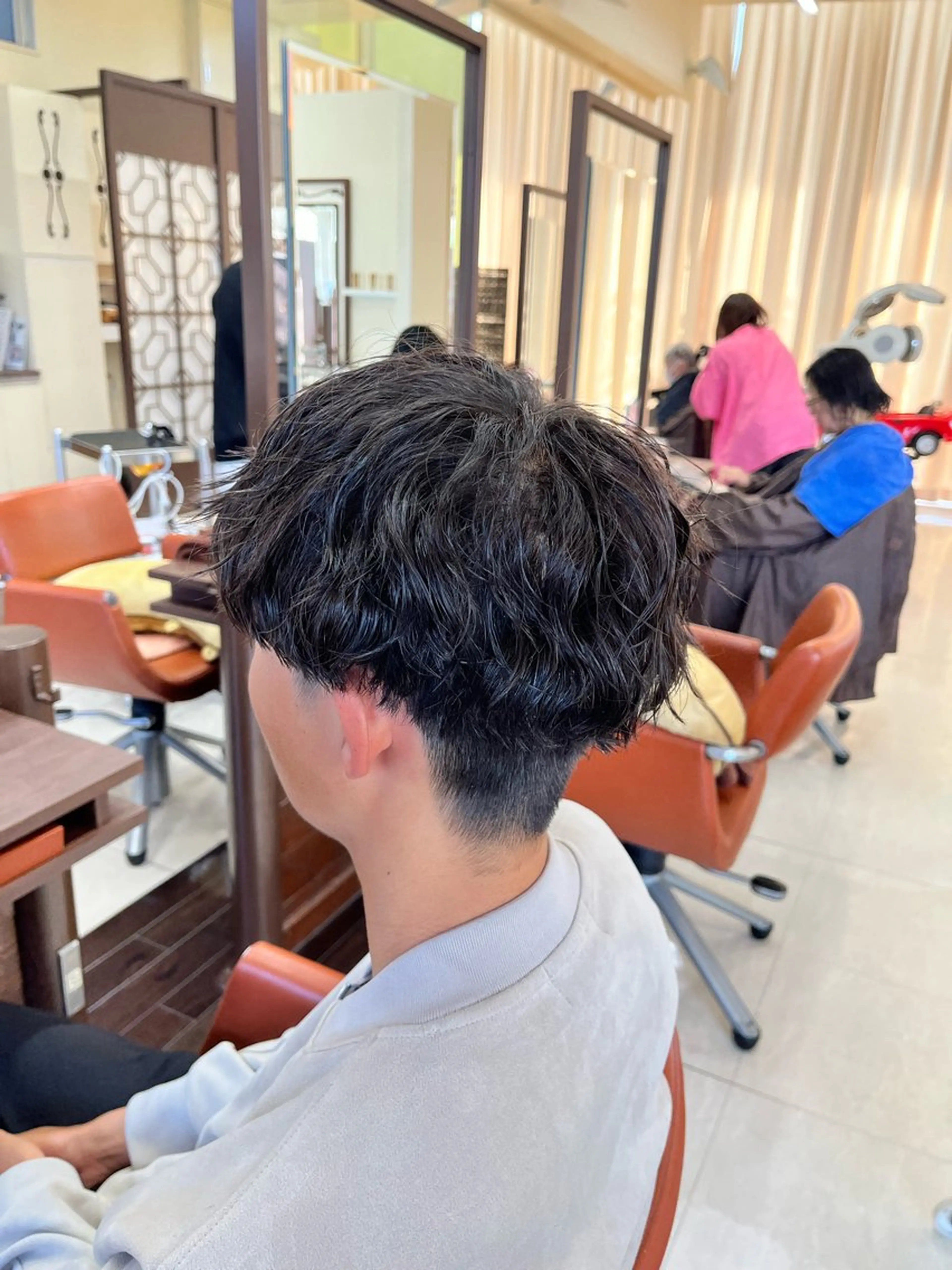 ショート パーマ メンズ マッシュ メンズパーマ メンズツイストパーマ 刈り上げ ツイストパーマ AROH men's cut&men's perm 船橋店所属・🧊メンズ特化🧊 高木航希のヘアスタイル