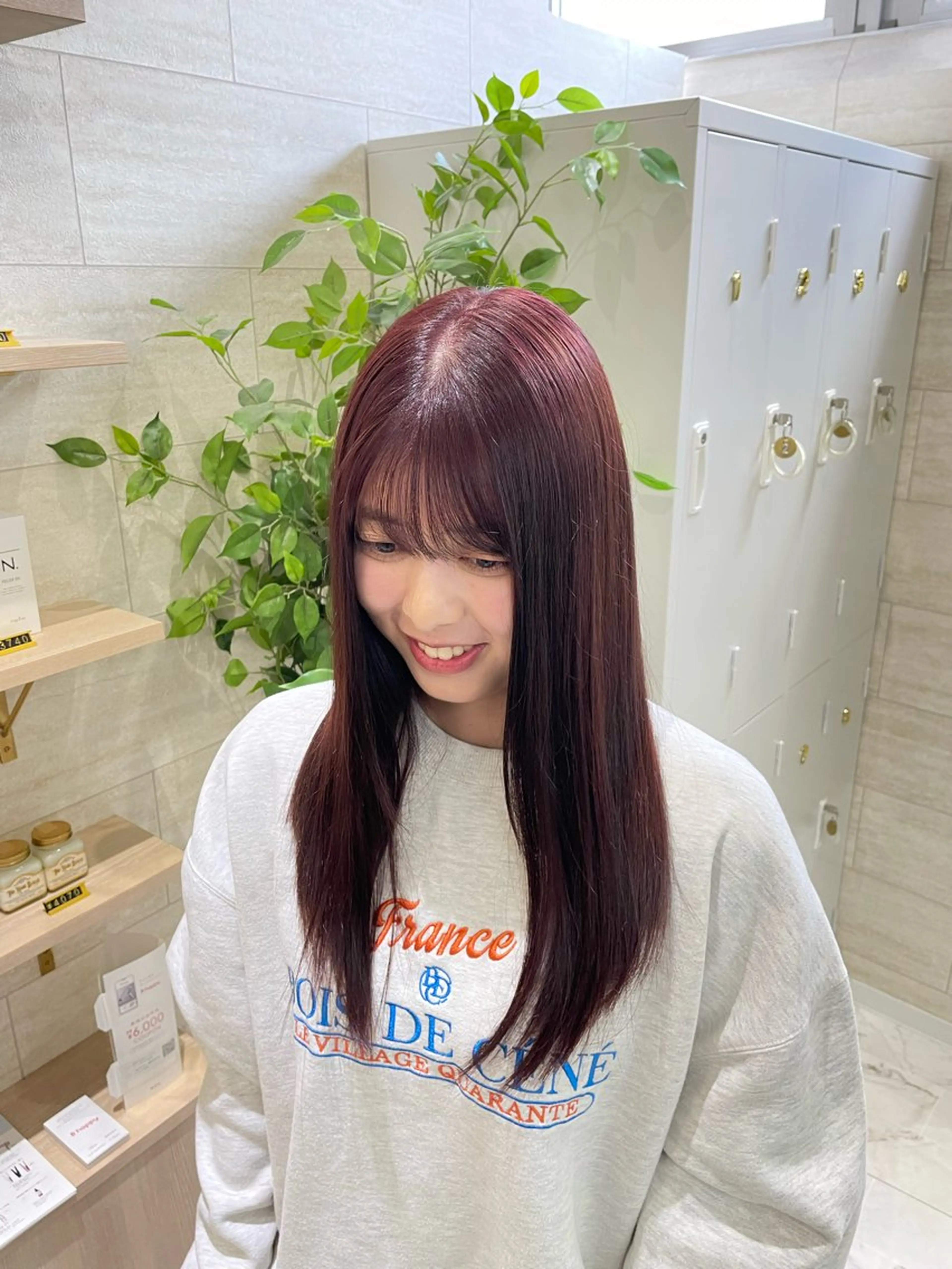 【🍁秋の季節限定クーポン🍁】小顔カット＋髪質改善inケアカラー＋オージュア超音波トリートメント！の写真