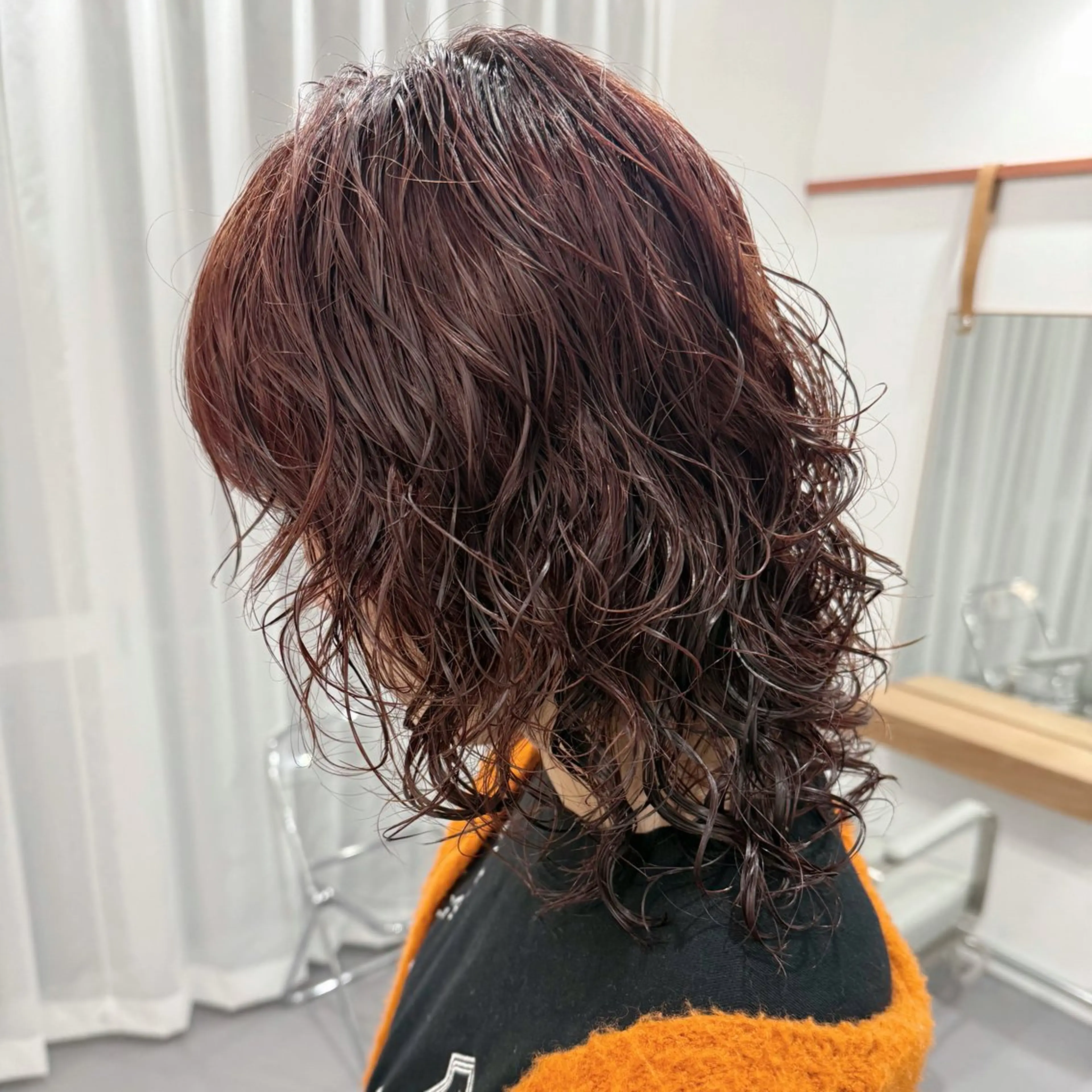 ミディアム カラー パーマ ミディアムパーマ カット パーマ 🍏レイヤーカット/ 春日井🍏鵜飼元喜のヘアスタイル