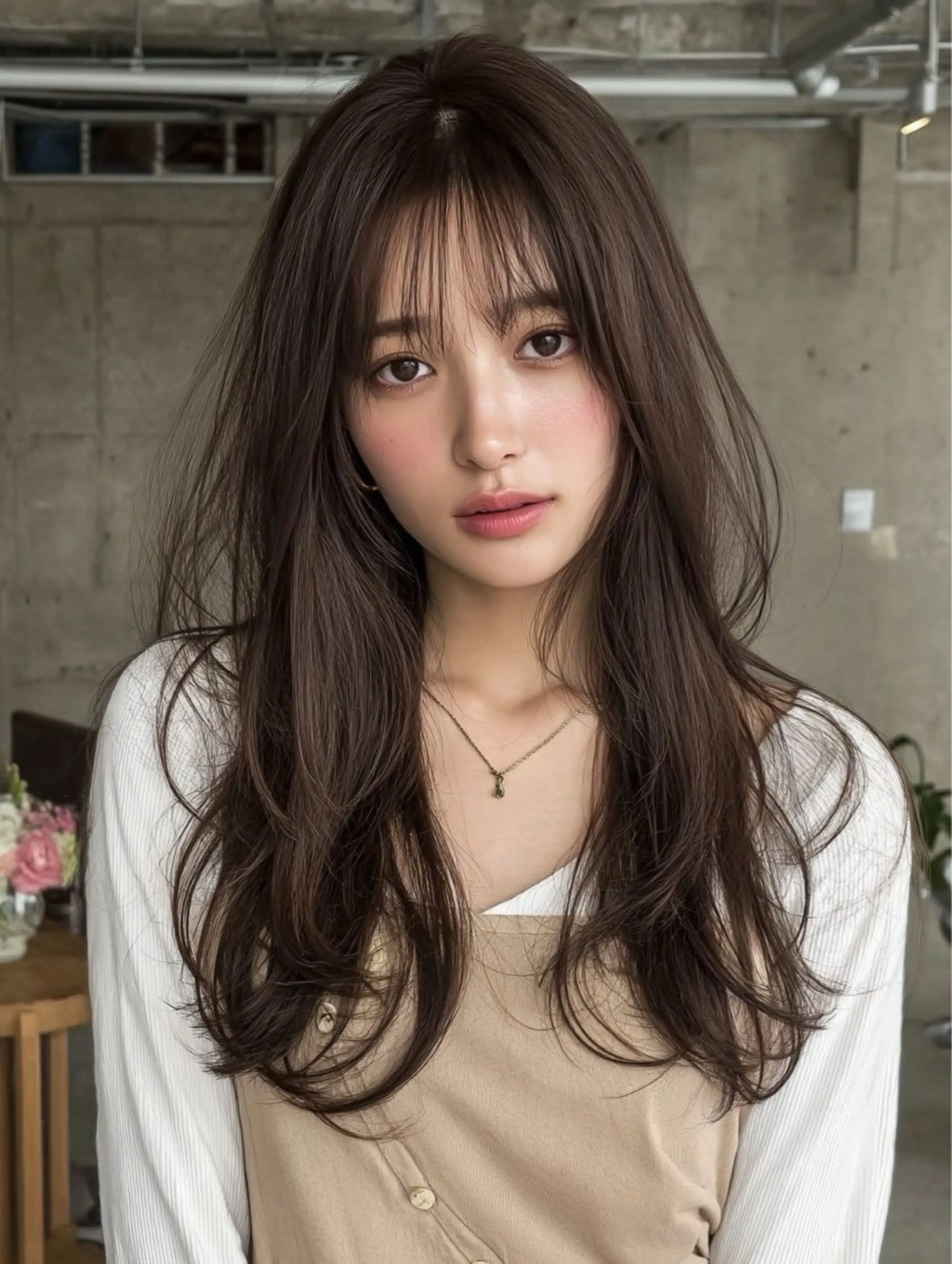 セミロング カラー カット ヘアカラー トリートメント 似合わせ美髪ヘア✨ 天王寺．阿倍野🌈のヘアスタイル