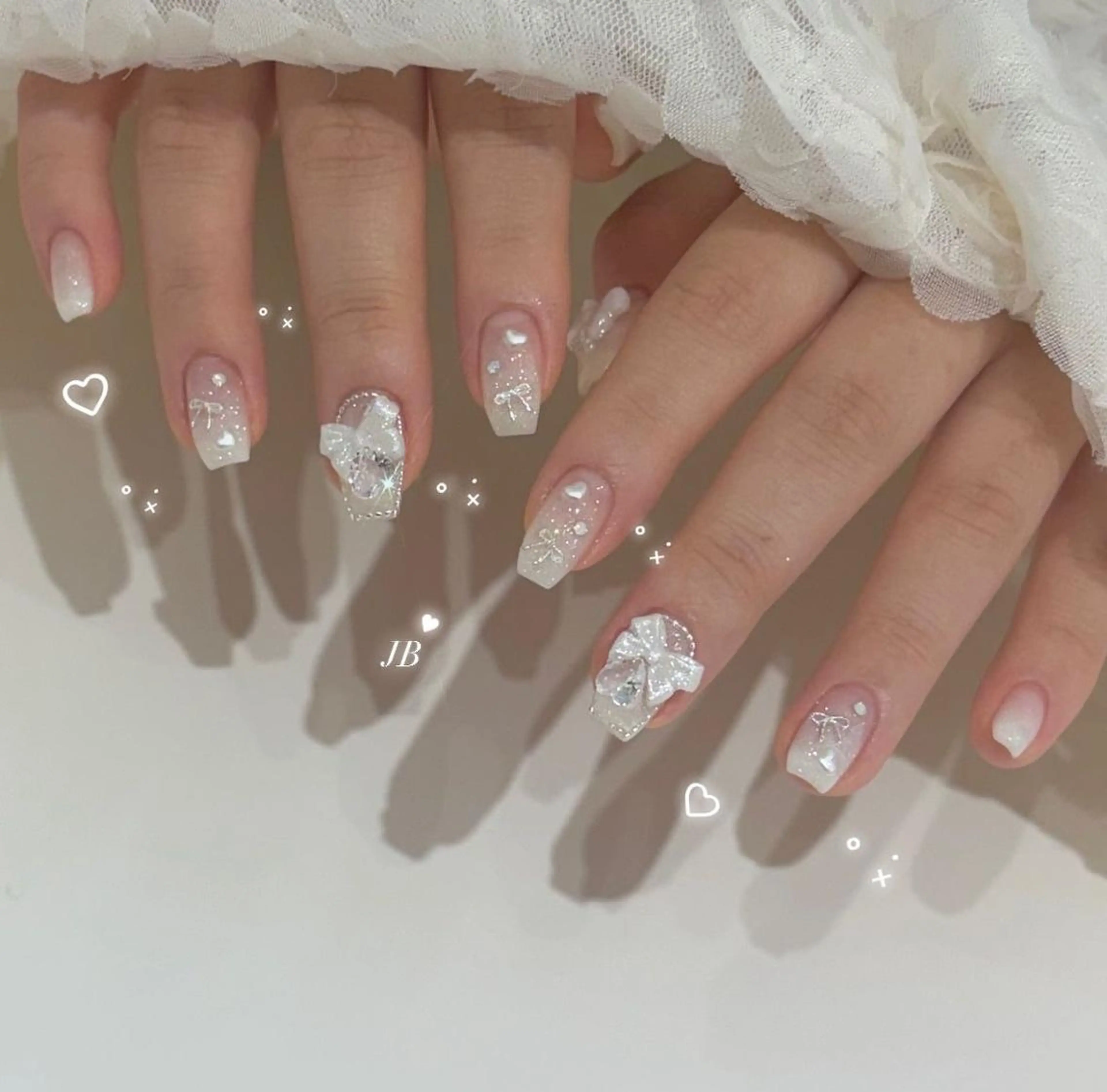 ネイル 長さ出し フレンチネイル グラデーション 卒業式 マグネットネイル ハンドネイル MIHANA NAILのネイルデザイン