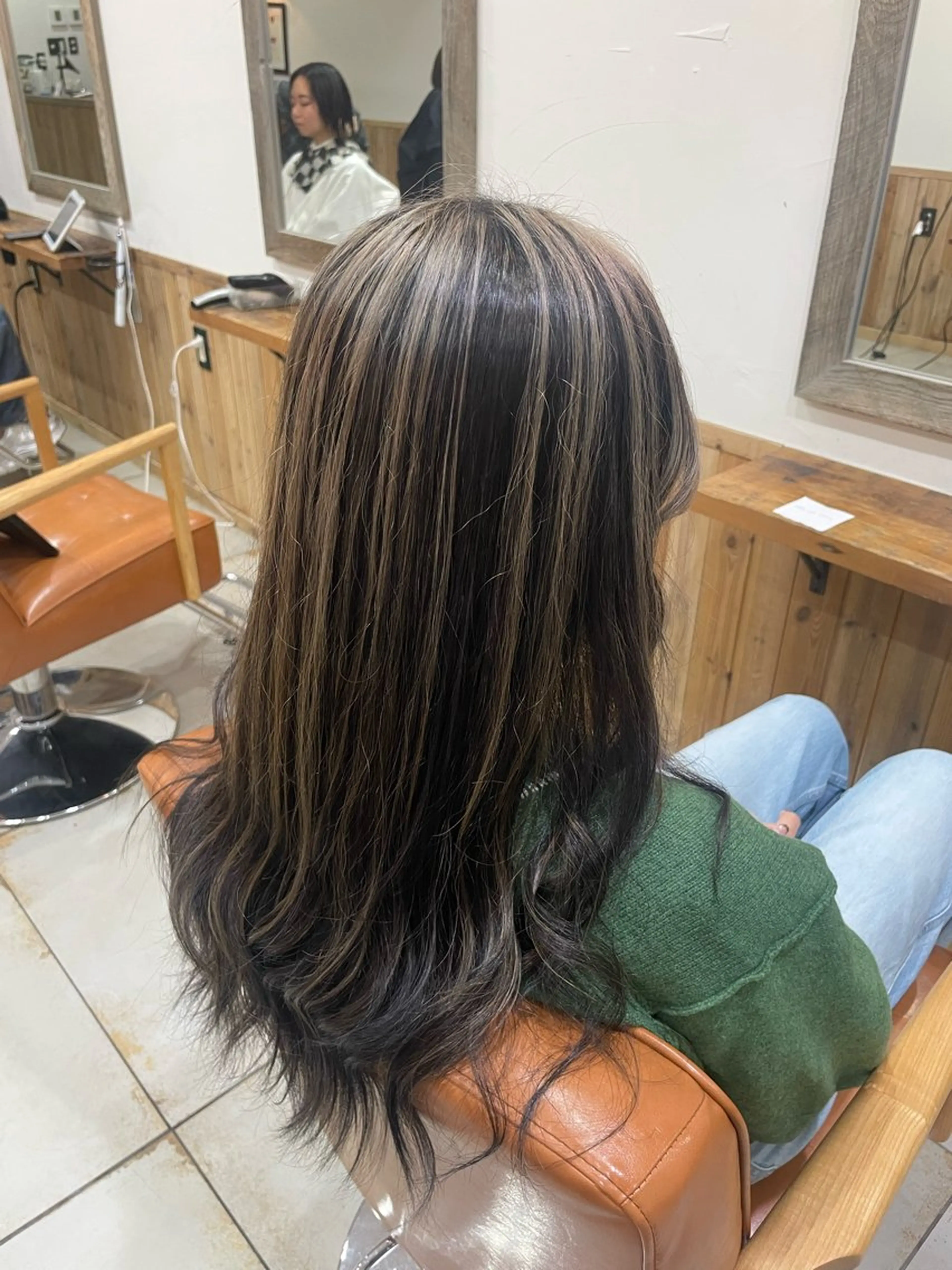 ロング カラー 外国人風カラー Wカラーレイヤーカ ット⚡️CHIAKIのヘアスタイル