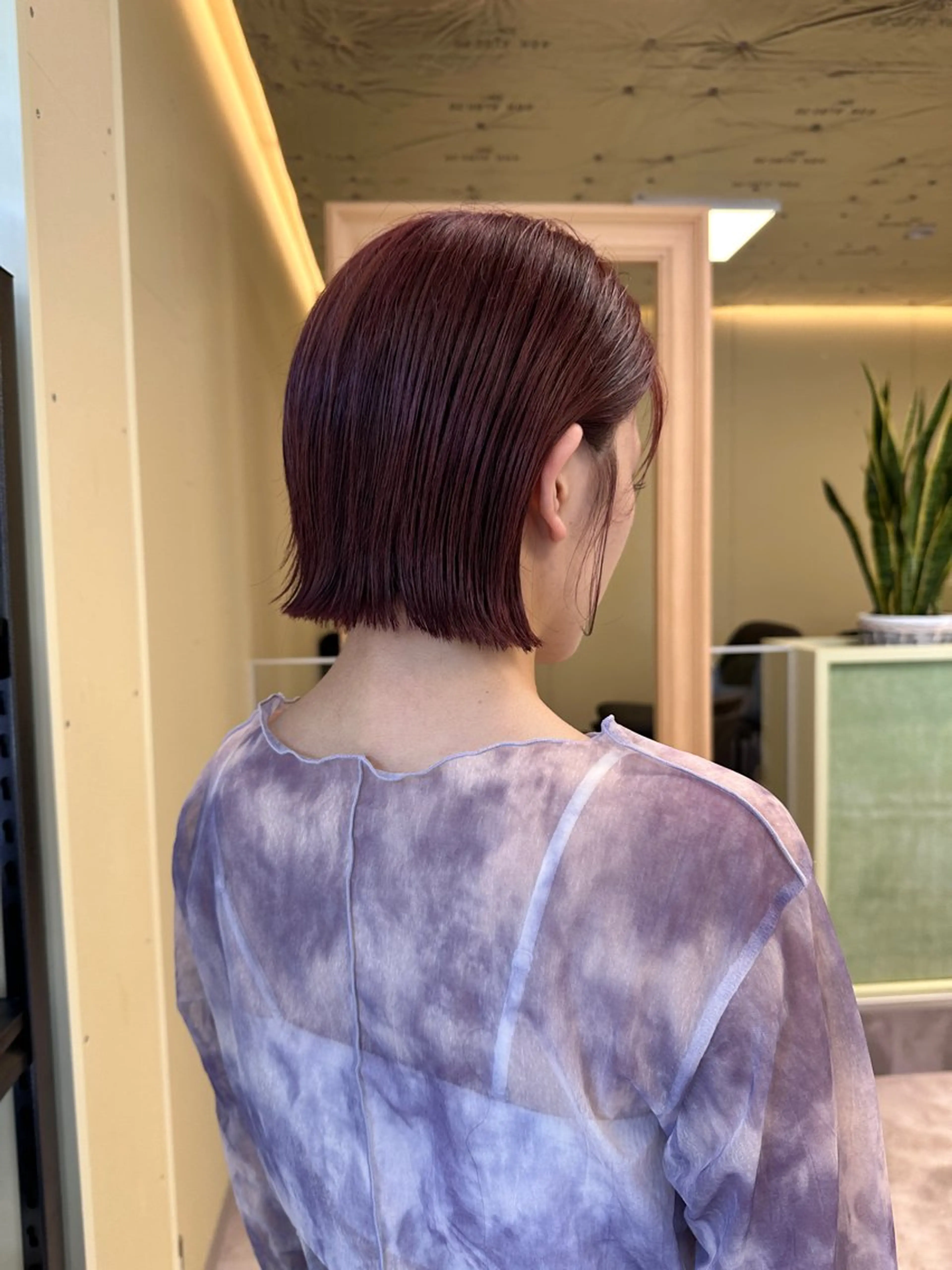 ミディアム カット ヘアカラー ボブ/ぱつっとボブ/ 谷口 海星のヘアスタイル