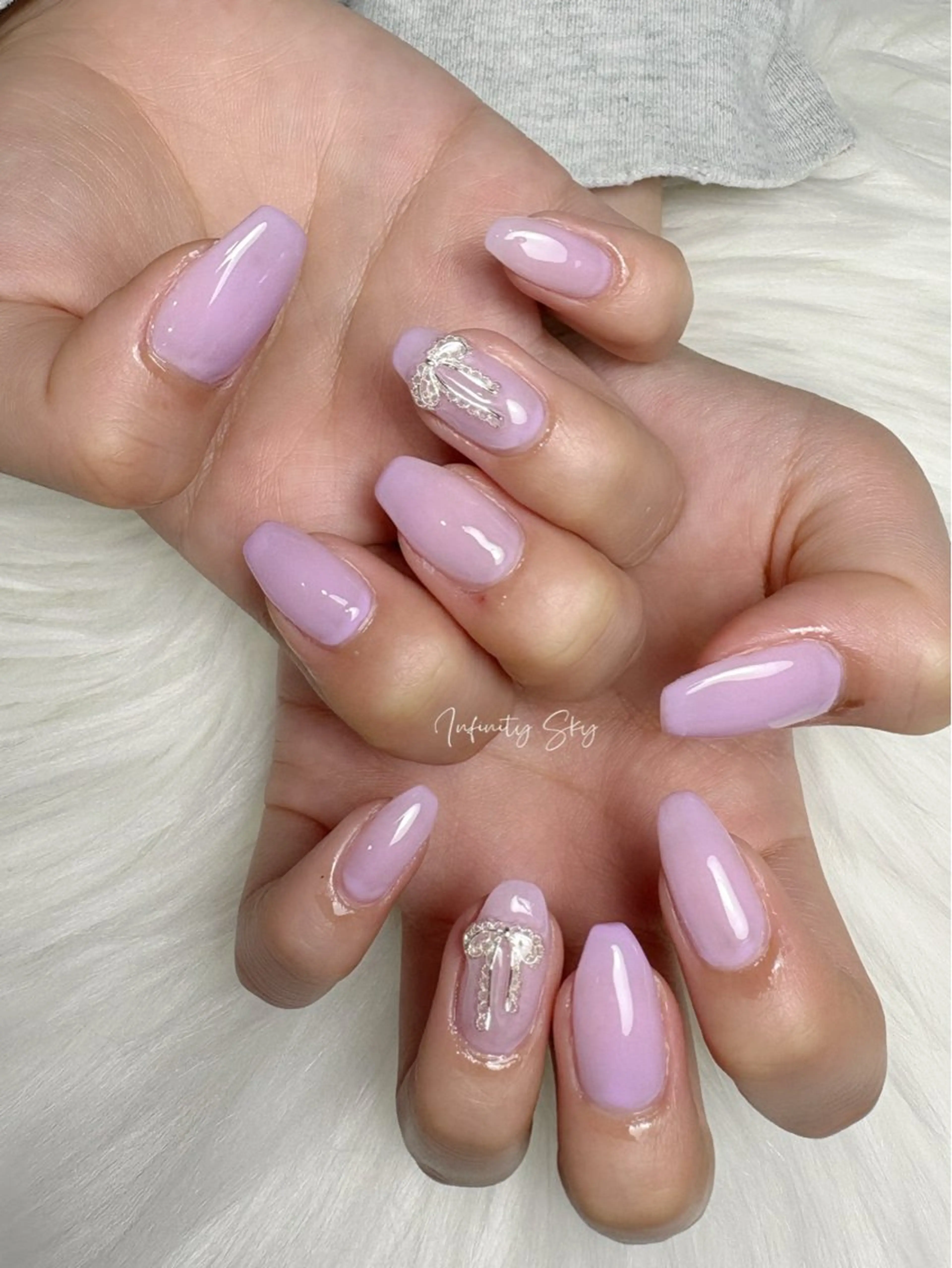 ネイル シンプルネイル 春ネイル infinity skyのネイルデザイン