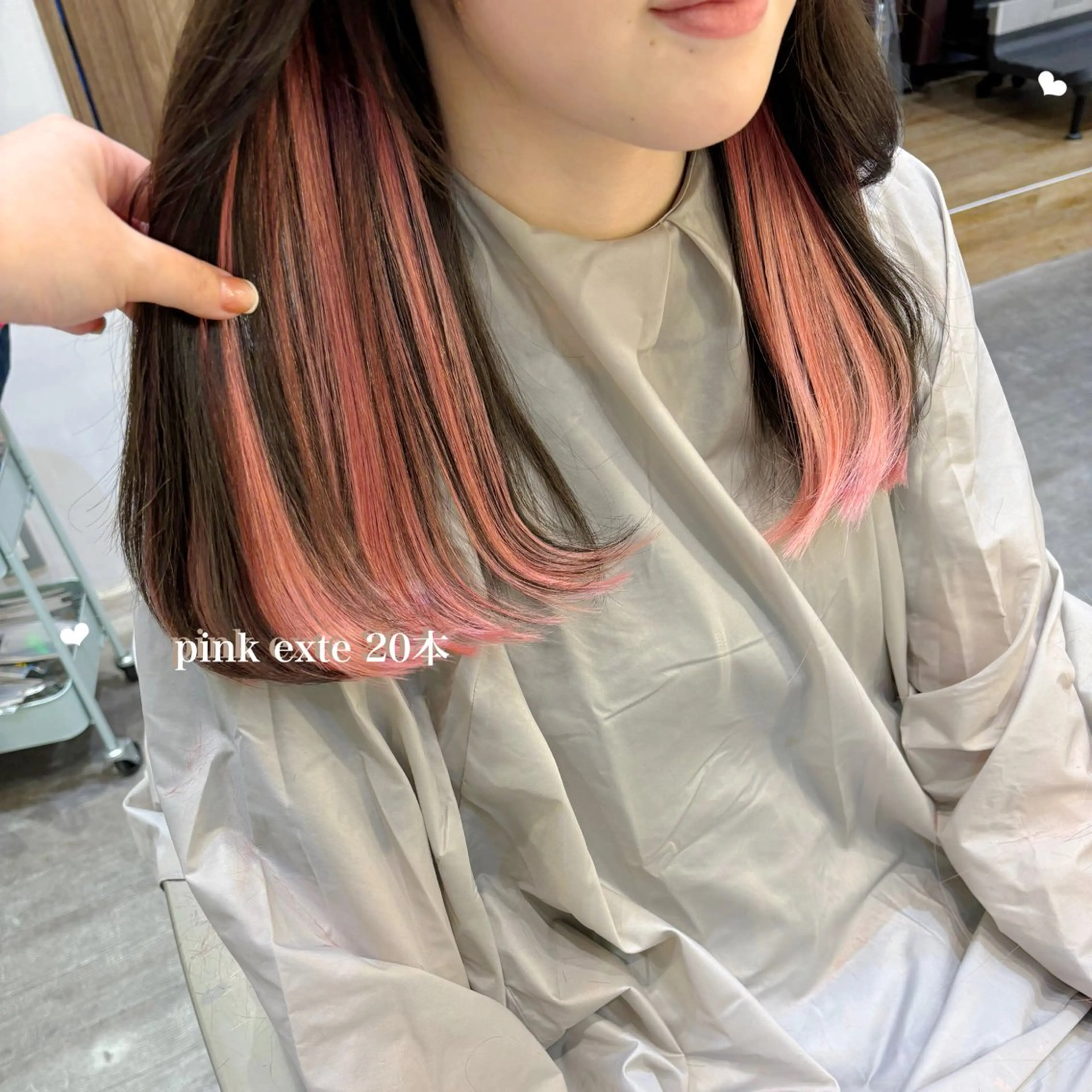 セミロング エクステ エクステ エクステ/ハイトーン 🐏☁️miminaのヘアスタイル