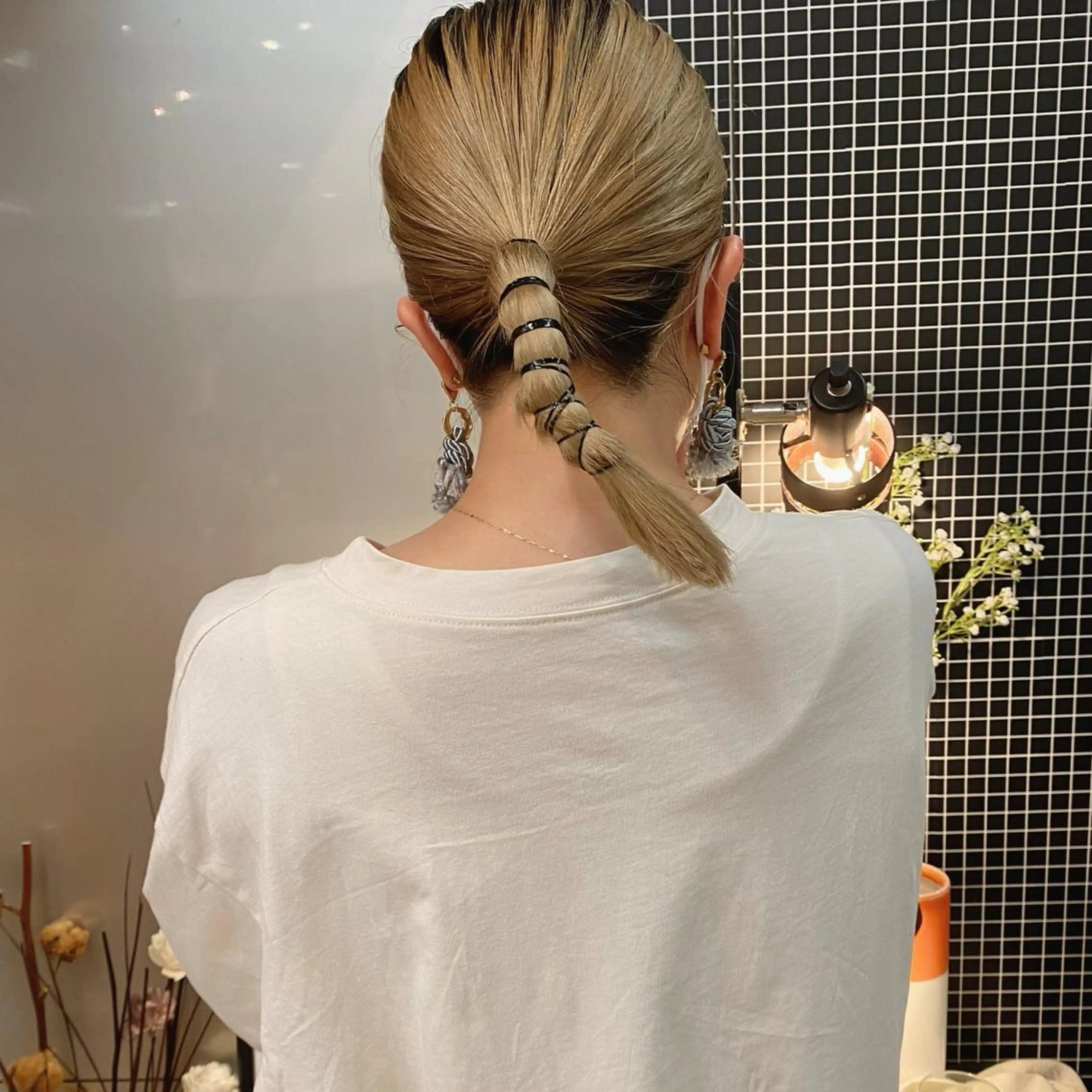 ミディアム カラー カット ヘアカラー トリートメント 髪質改善ｶﾗｰ ｹｱﾌﾞﾘｰﾁ/ﾀﾑのヘアスタイル