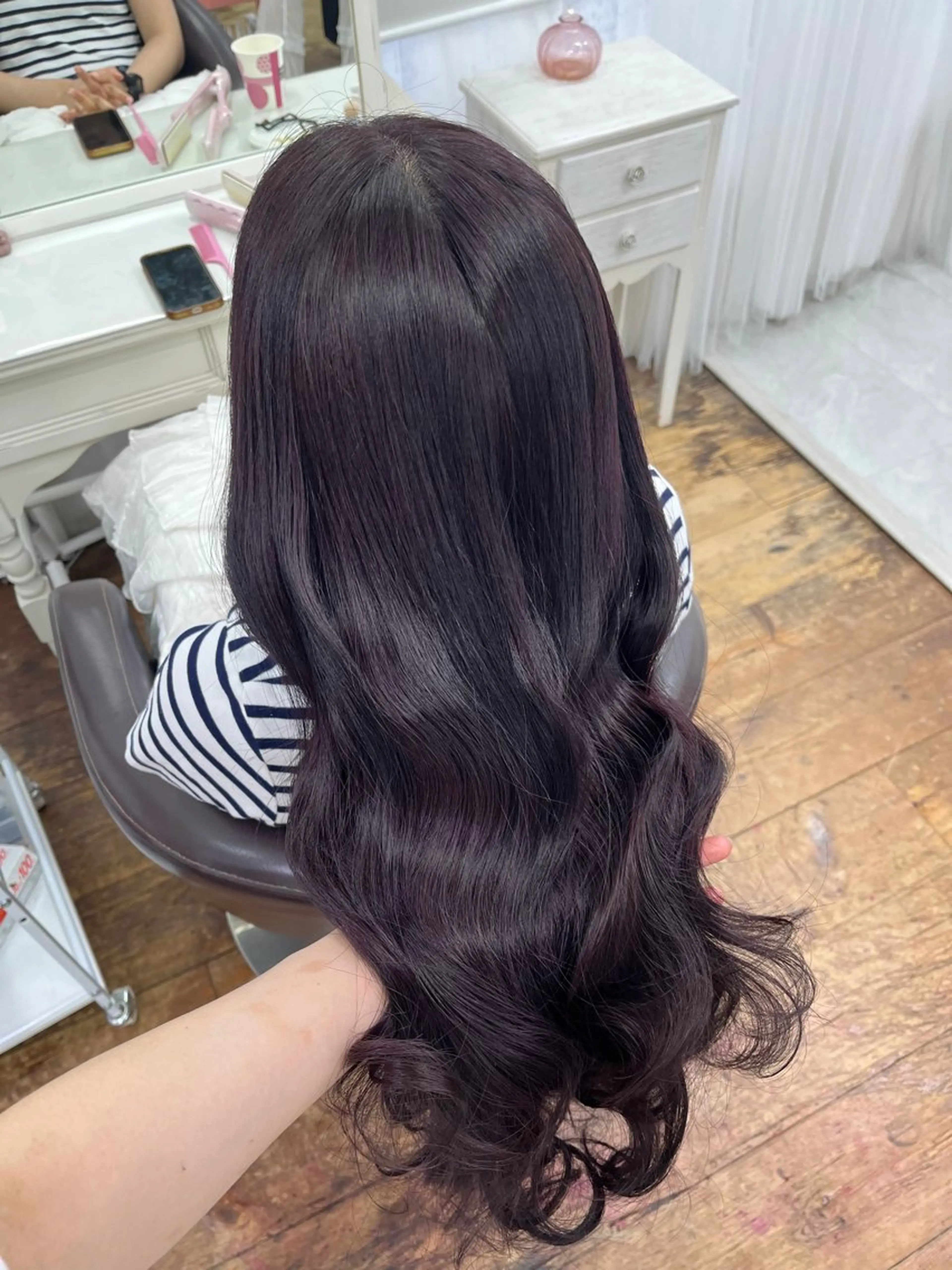 ロング カラー 黒髪 ハイトーン/アレンジ かなで⊹ ࣪ ˖⟡のヘアスタイル