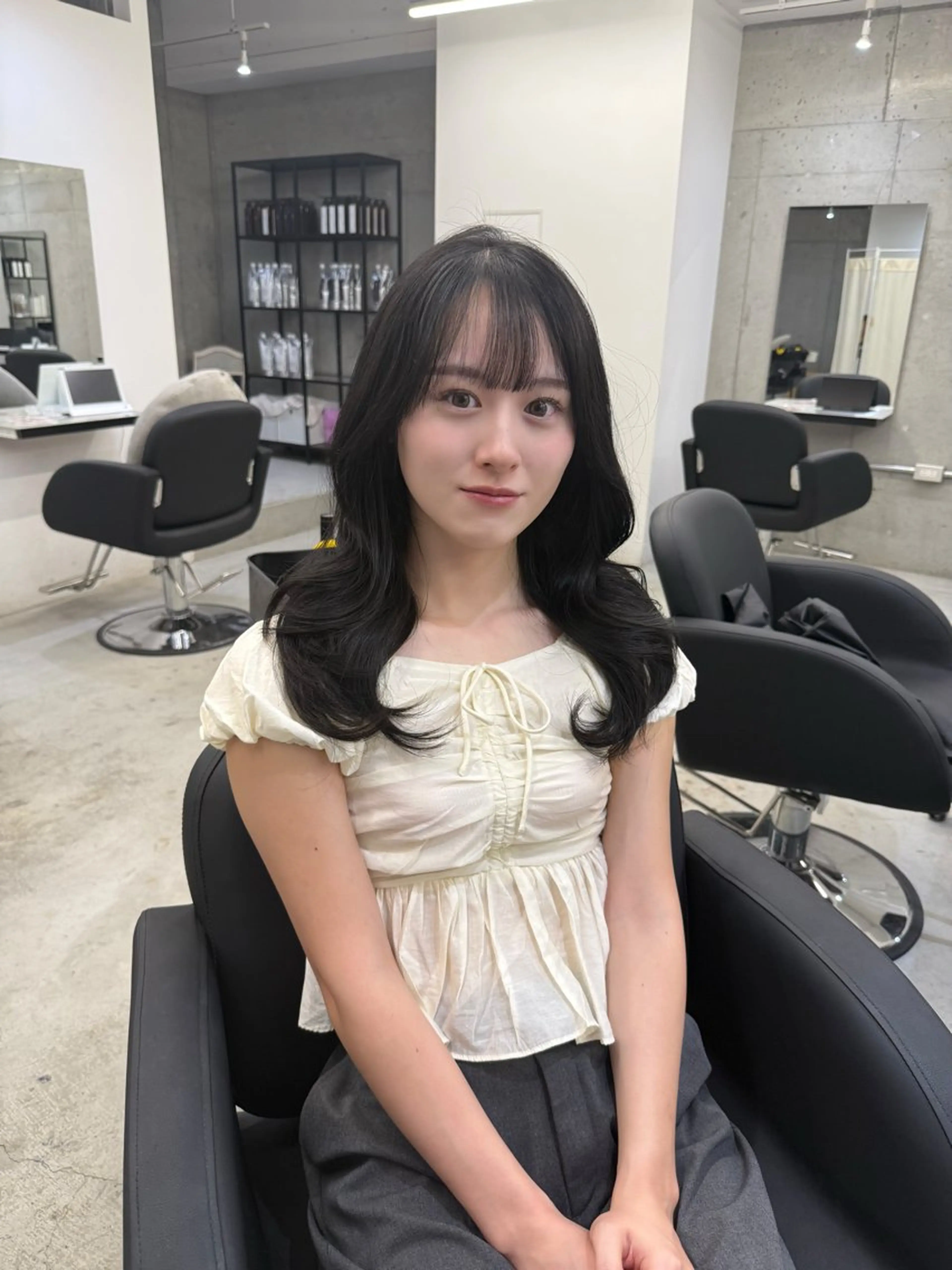 セミロング カット ヘアカラー Hinane ‪❤︎‬のヘアスタイル