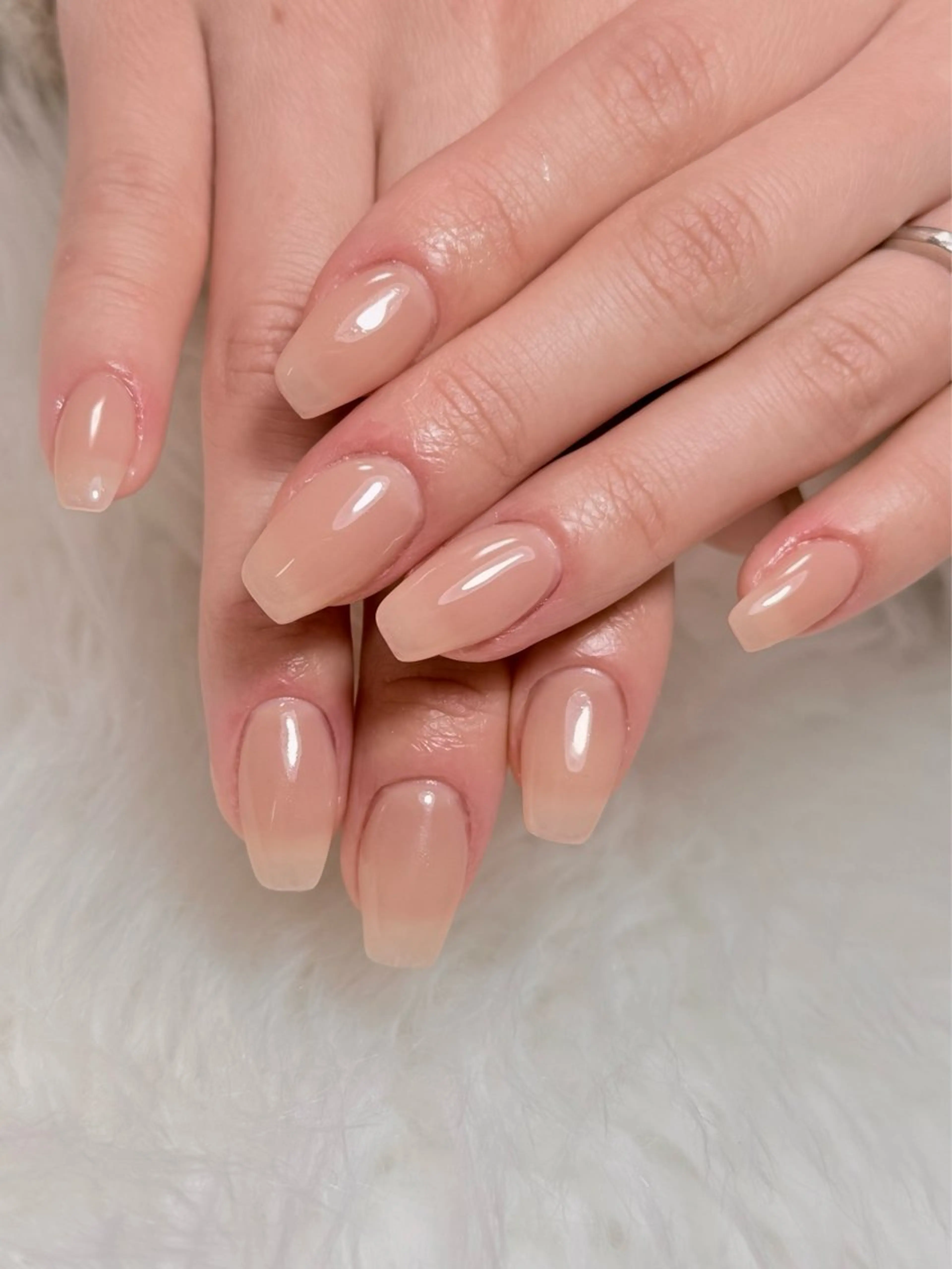 ワンカラーネイルの写真