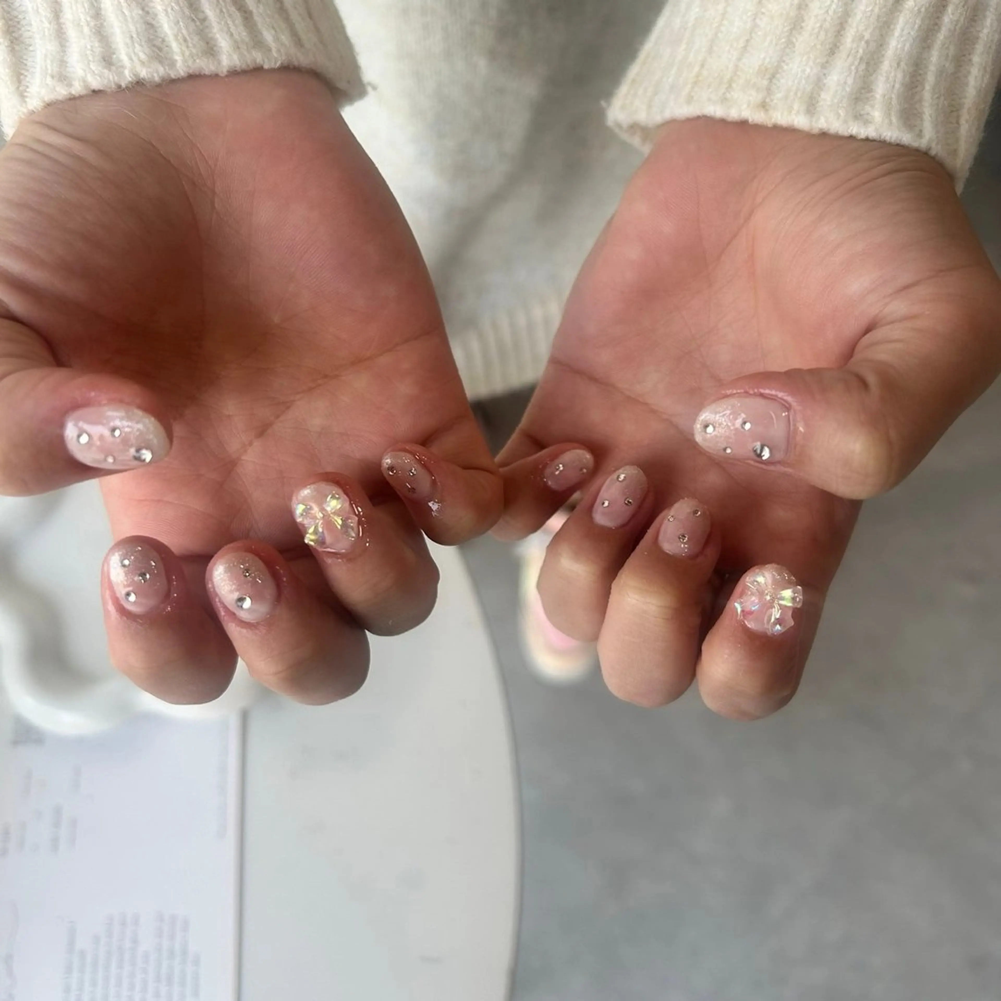 ネイル ワンカラーネイル ストーンネイル Vante ヴァンテのネイルデザイン