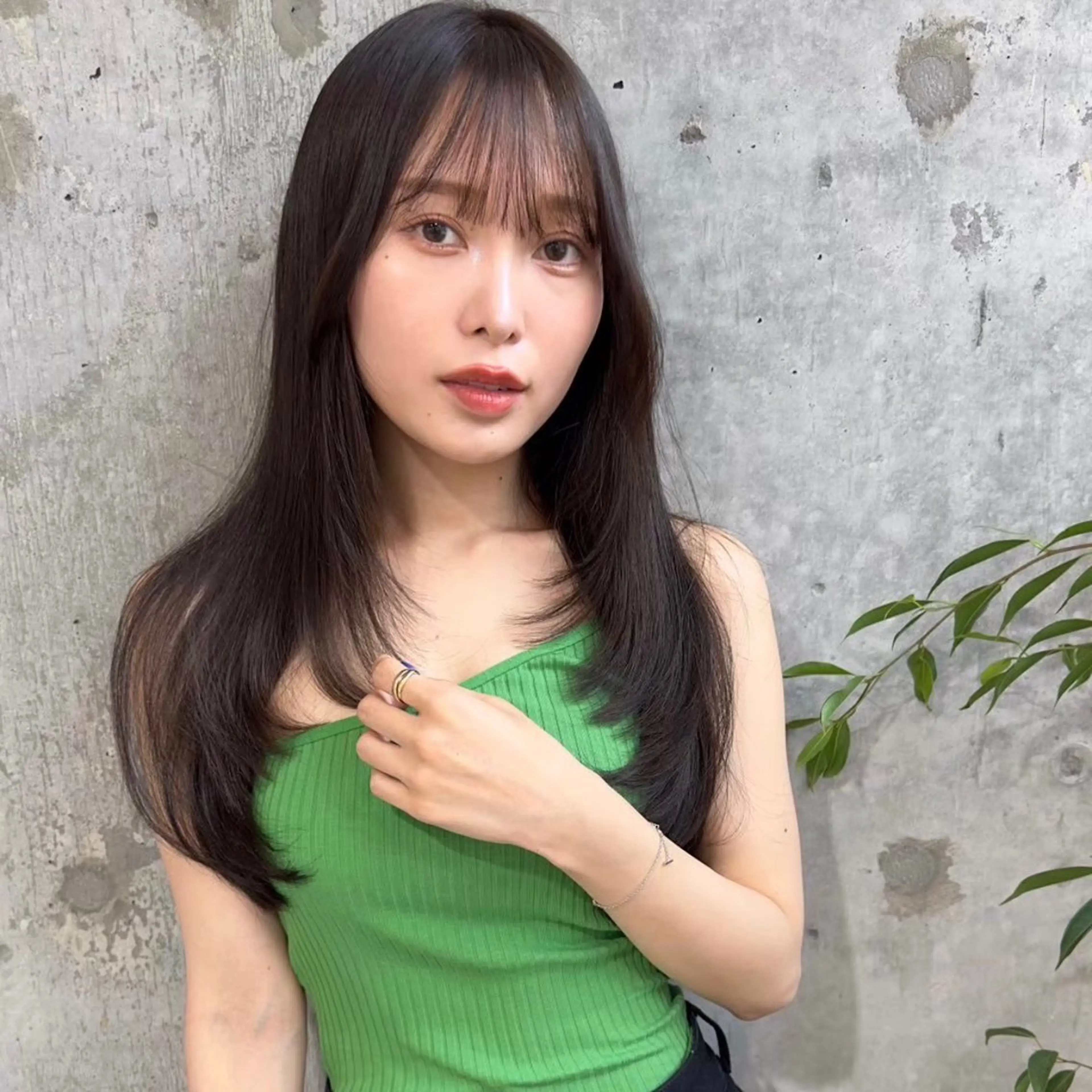 セミロング ボブ ハイライト 髪質改善 レイヤーカット sajou【上野】所属・🩶艶髪ヘア/ 。。のヘアスタイル