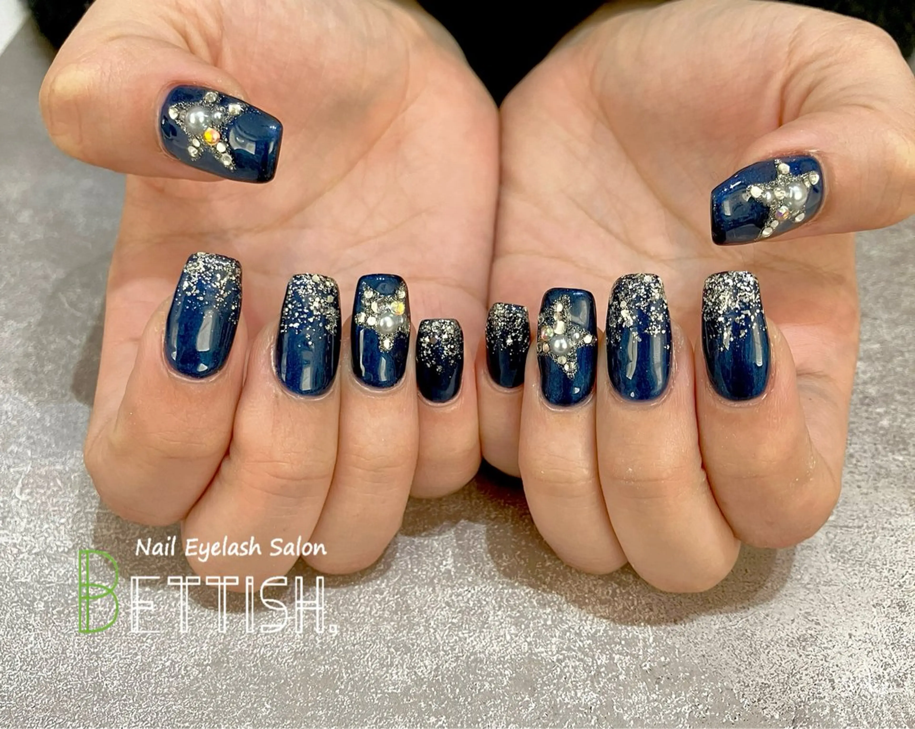 ネイル ネイビー ハンドネイル BETTISH. KUMIKO☺︎︎のネイルデザイン