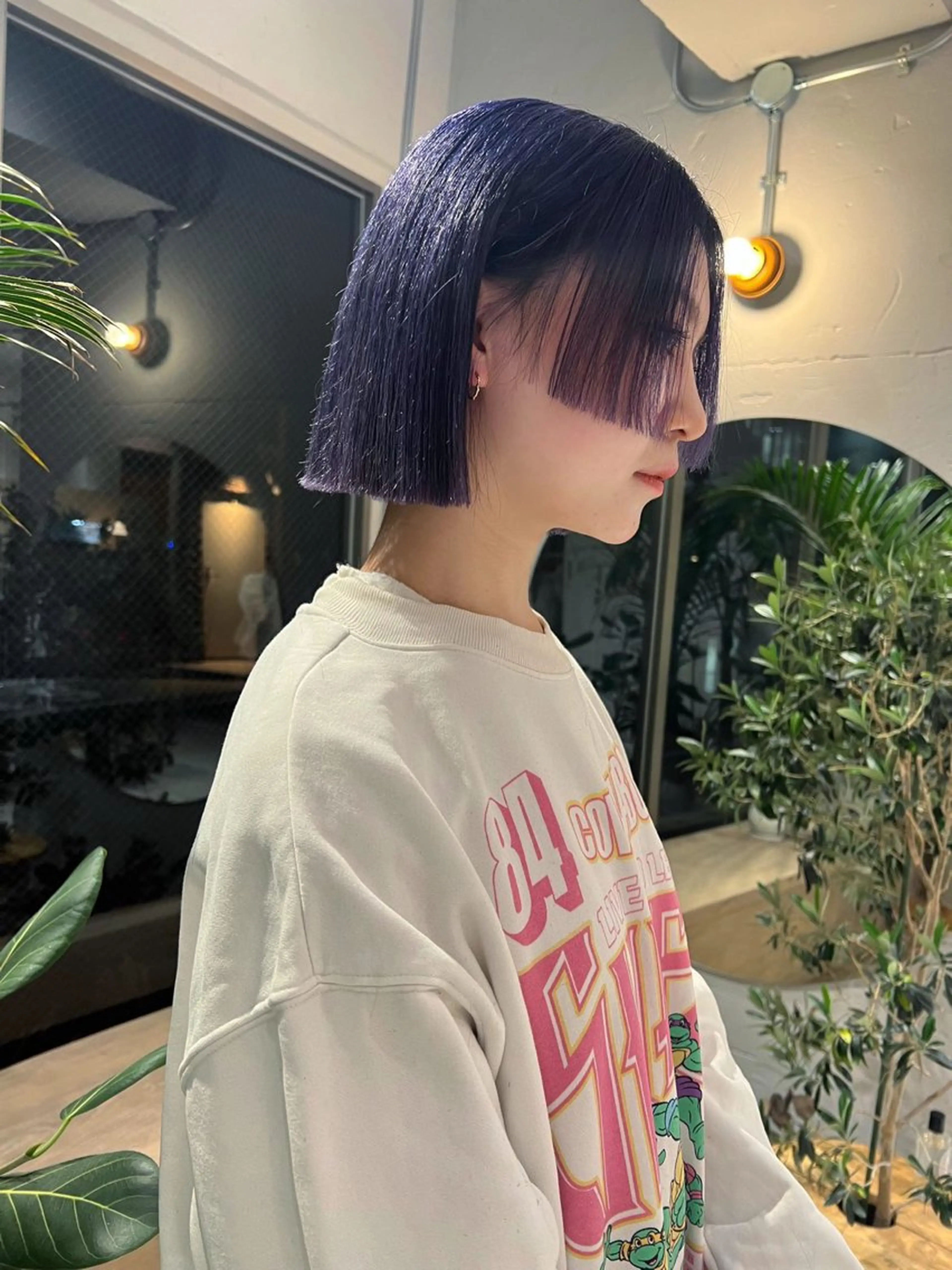 ショート ワンレンボブ ボブ 結衣/ 透明感カラー🎀のヘアスタイル