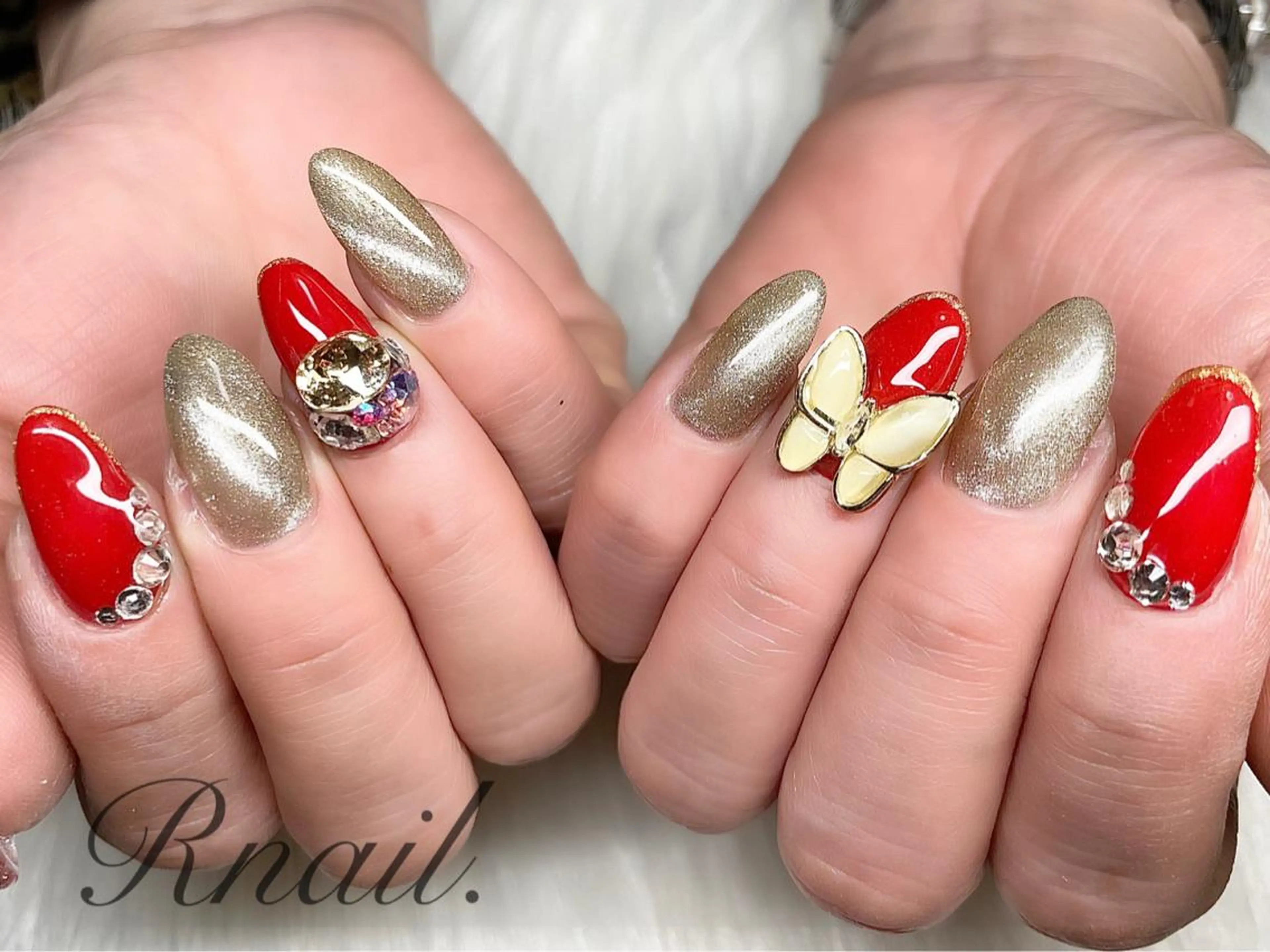 ネイル ラメ(グリッター) マグネットネイル ハンドネイル R nail.のネイルデザイン