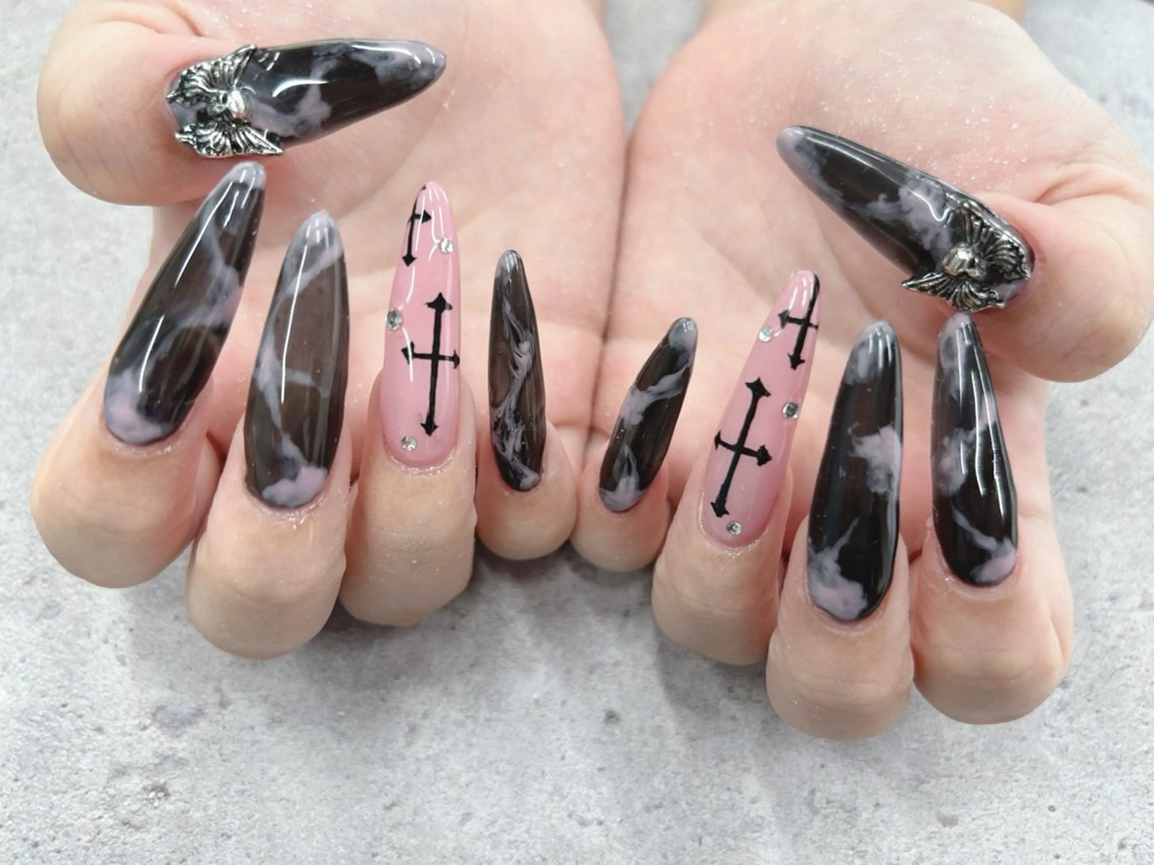 ネイル 大理石ネイル(マーブル) ハンドネイル Nail Salon agré所属・agré ネイルサロン　アグレのネイルデザイン