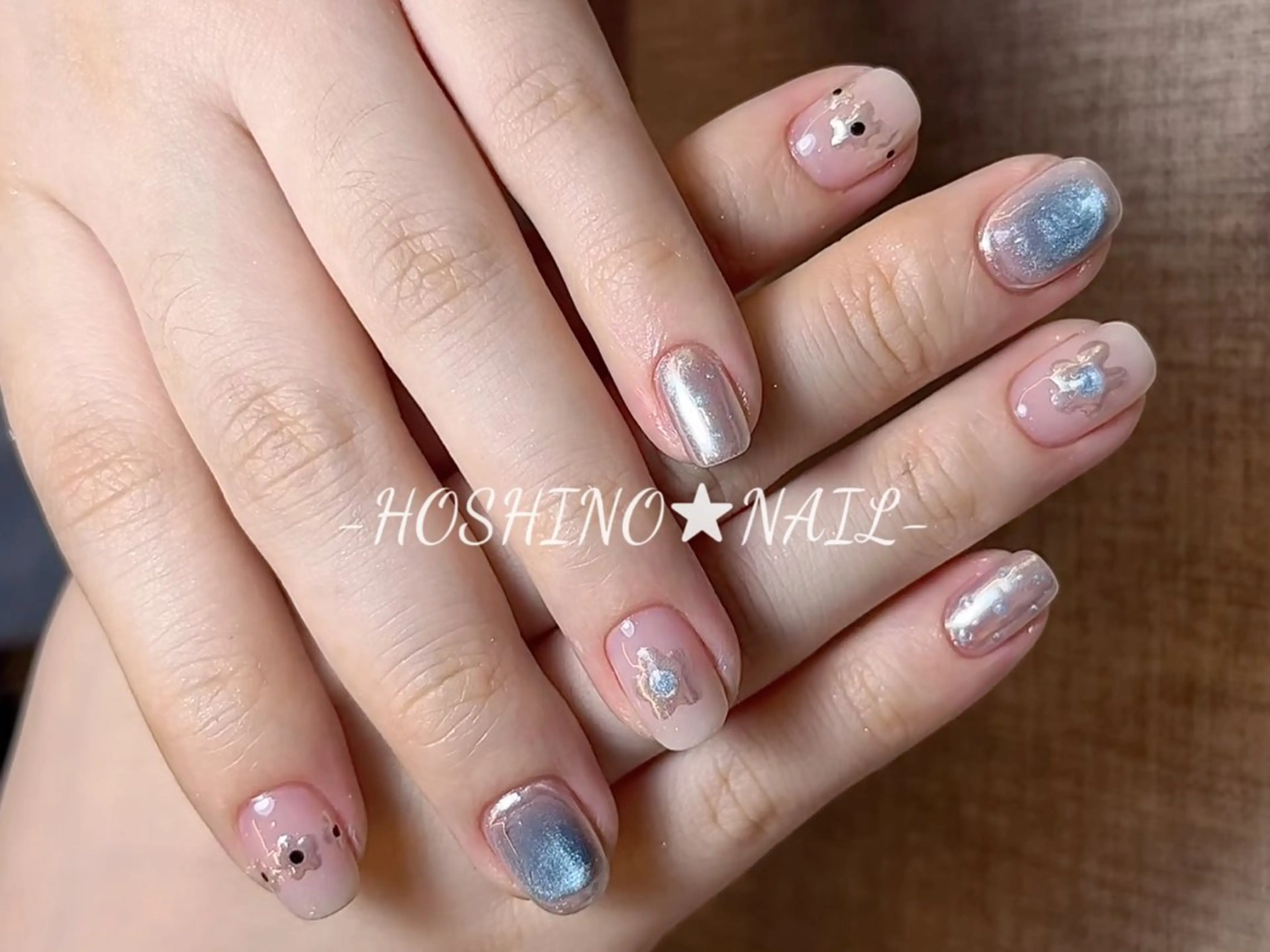 ネイル オーロラネイル チークネイル ドット フットネイル フレンチネイル ハンドネイル ★HOSHINO NAIL★新宿店のネイルデザイン