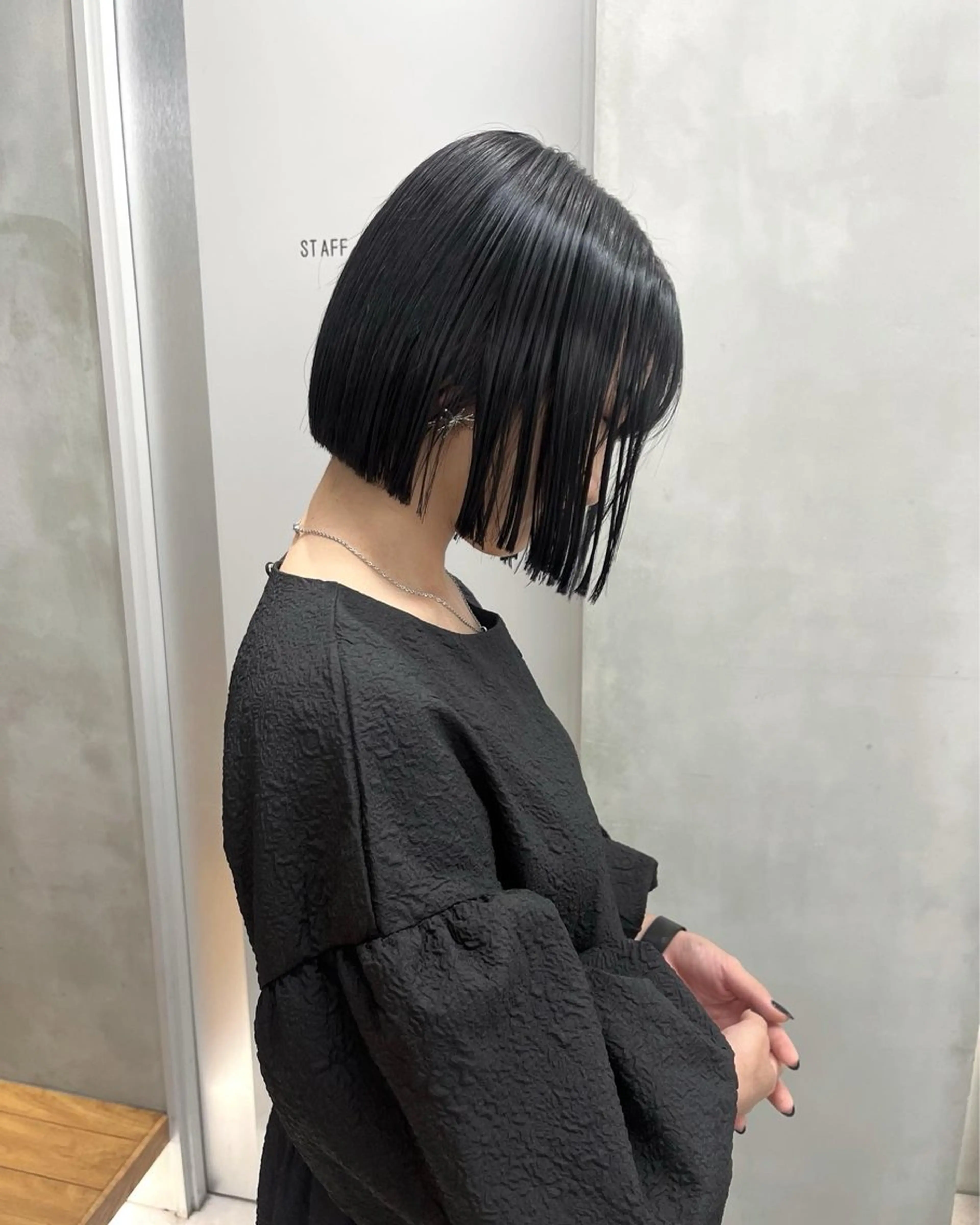 ミディアム カラー カット ヘアカラー トリートメント ボブ&透明感カラー ♡TOMOEのヘアスタイル