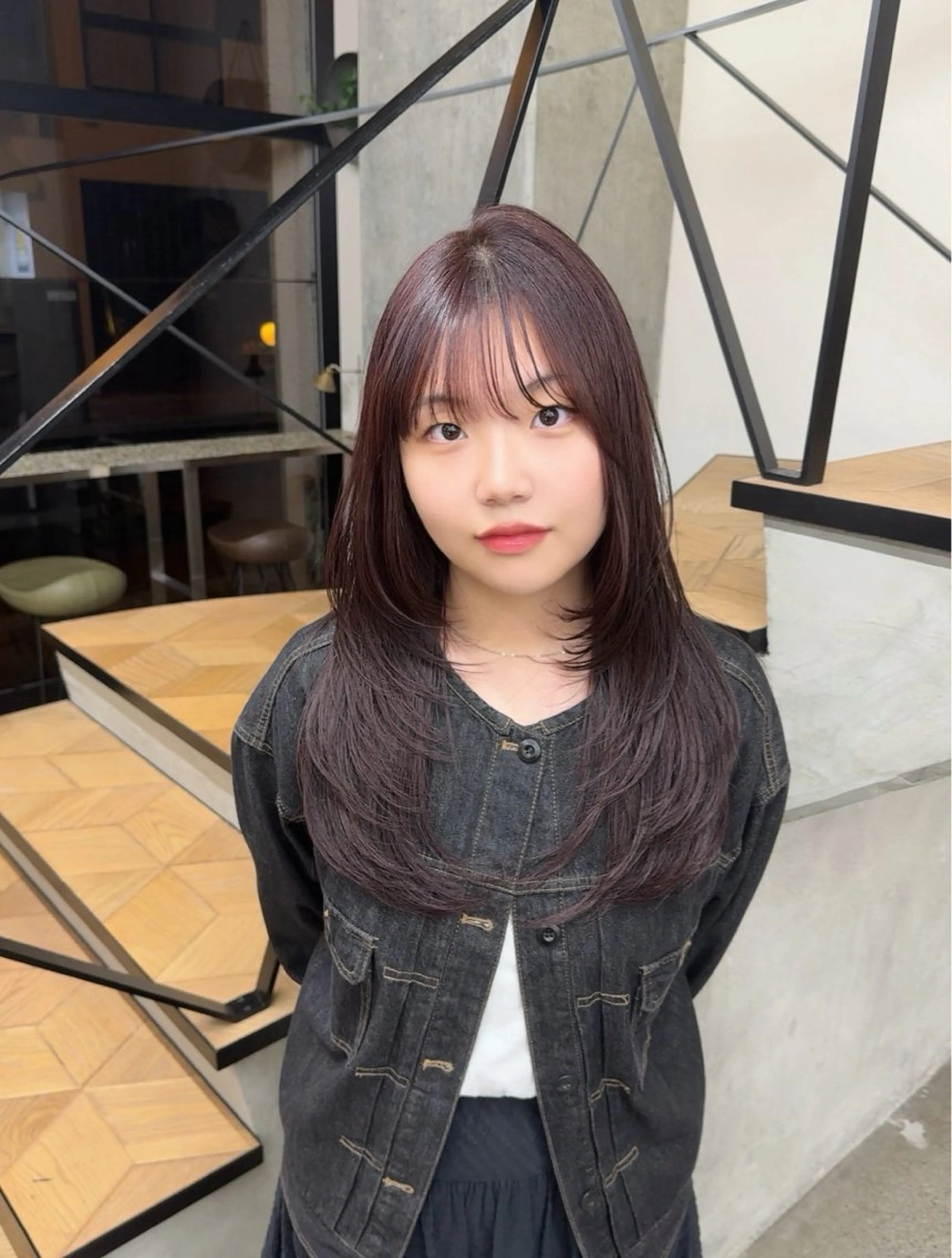 ロング カラー ボルドーカラー ヘアカラー ヴェリーテ所属・🩷仙台/ワンカラー /えれな🩷のヘアスタイル