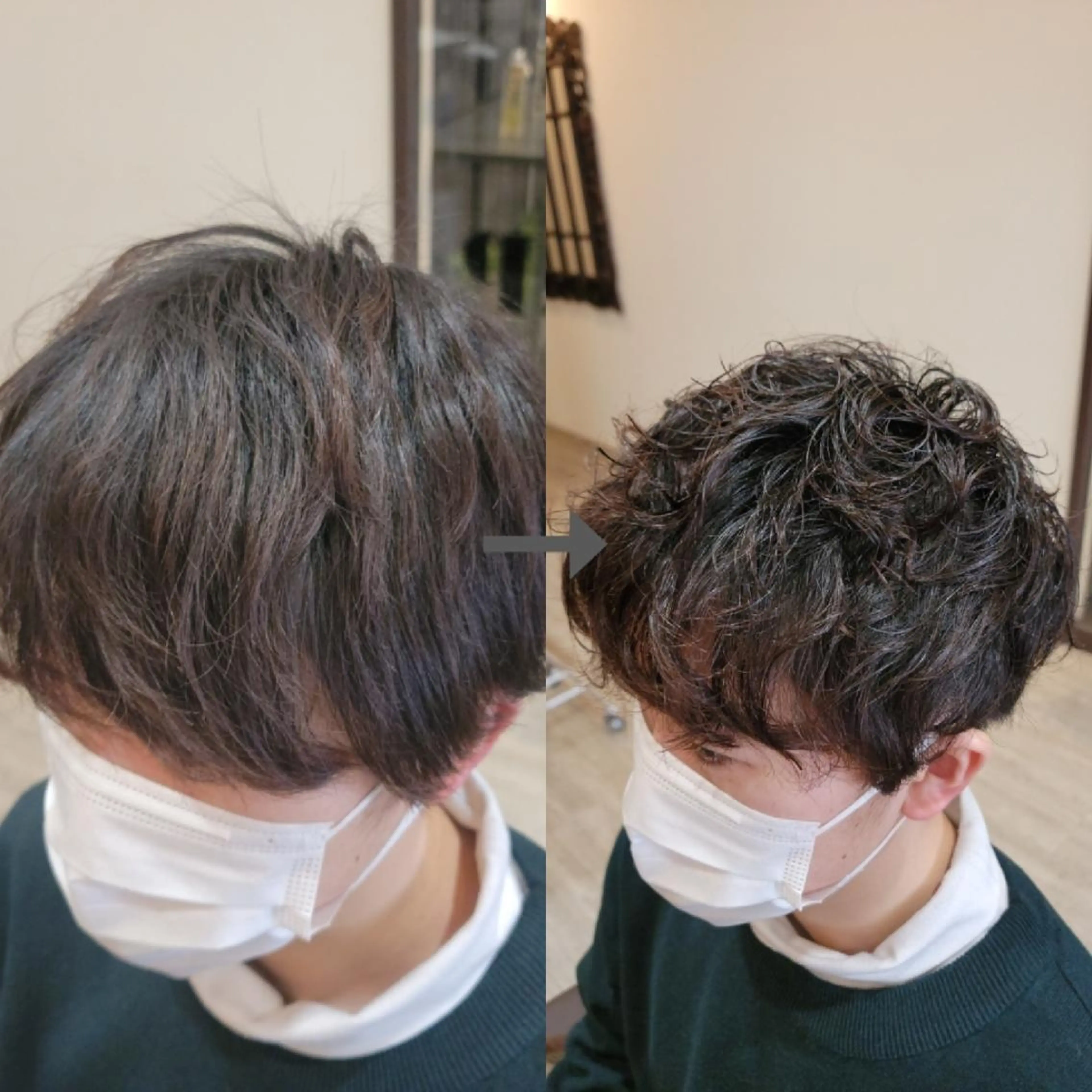 メンズ メンズパーマ カット パーマ 山田 周のヘアスタイル