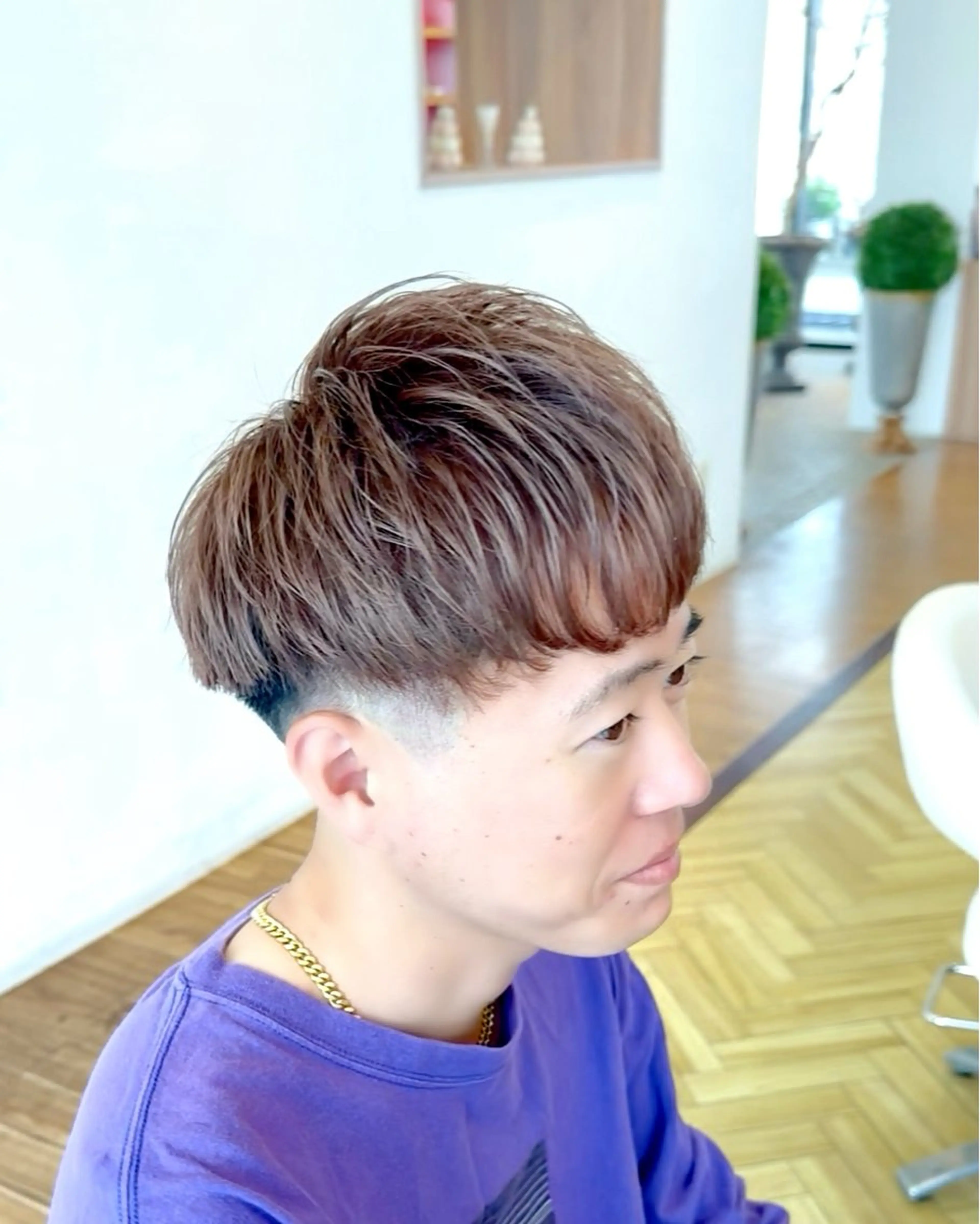 メンズ フェードカット マッシュ カット 川地 由麿のヘアスタイル