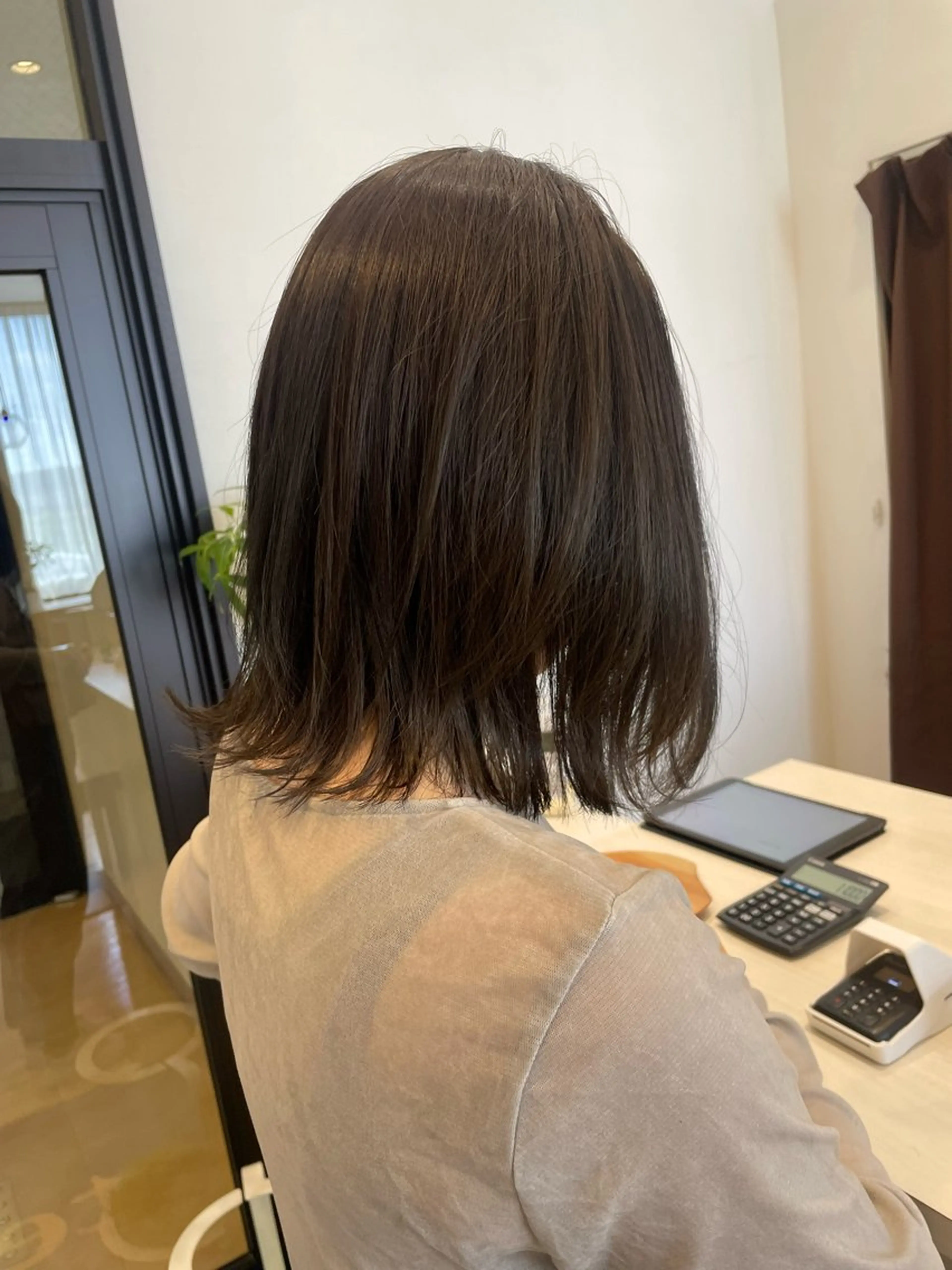 ミディアム カラー オリーブカラー レイヤーカット 薬院浄水通/ショート /ボブ/rukaのヘアスタイル