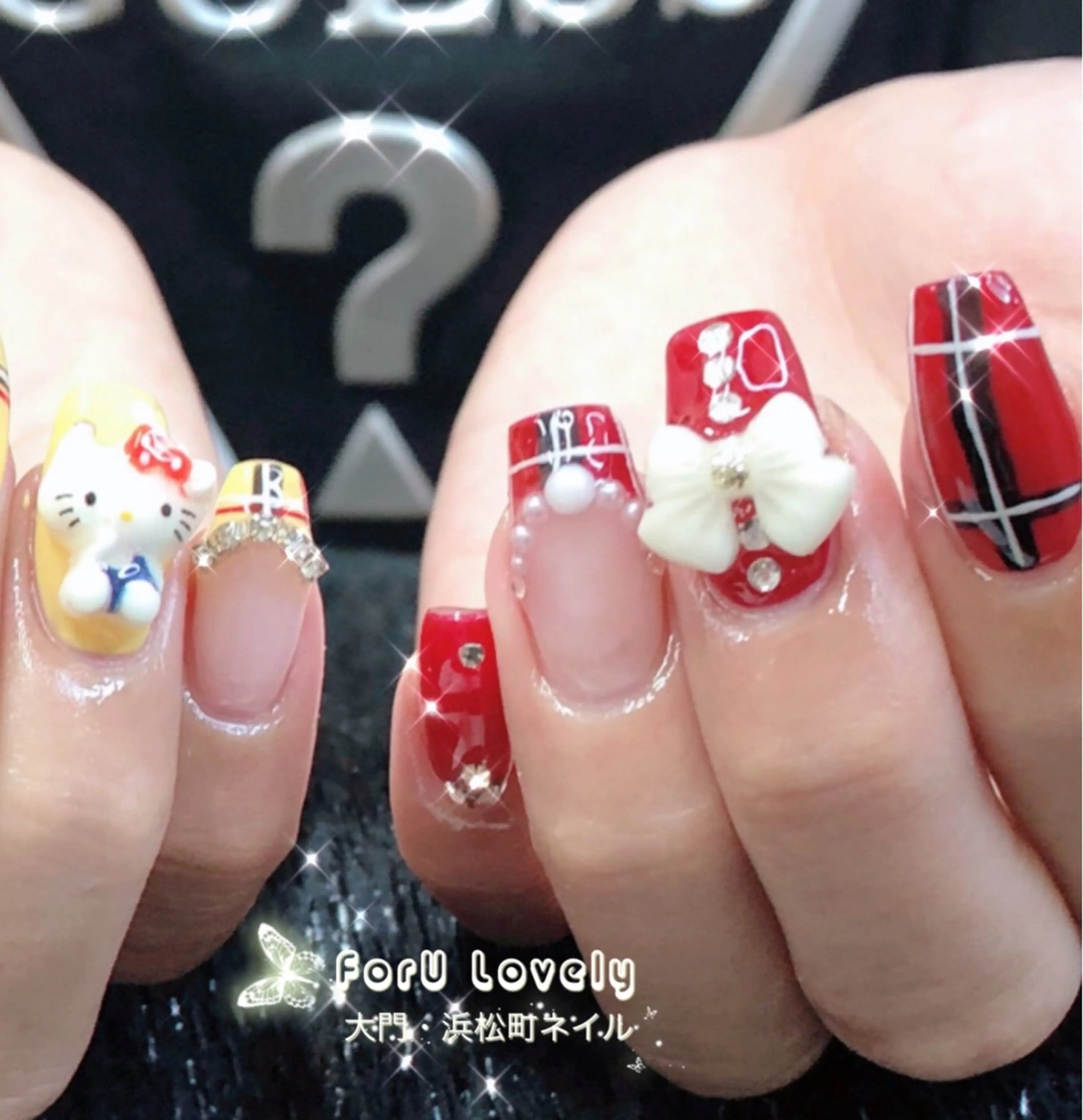 ネイル べっ甲ネイル 長さ出し フレンチネイル ジェルネイル 韓国ネイル 大門浜松町 ネイルのネイルデザイン