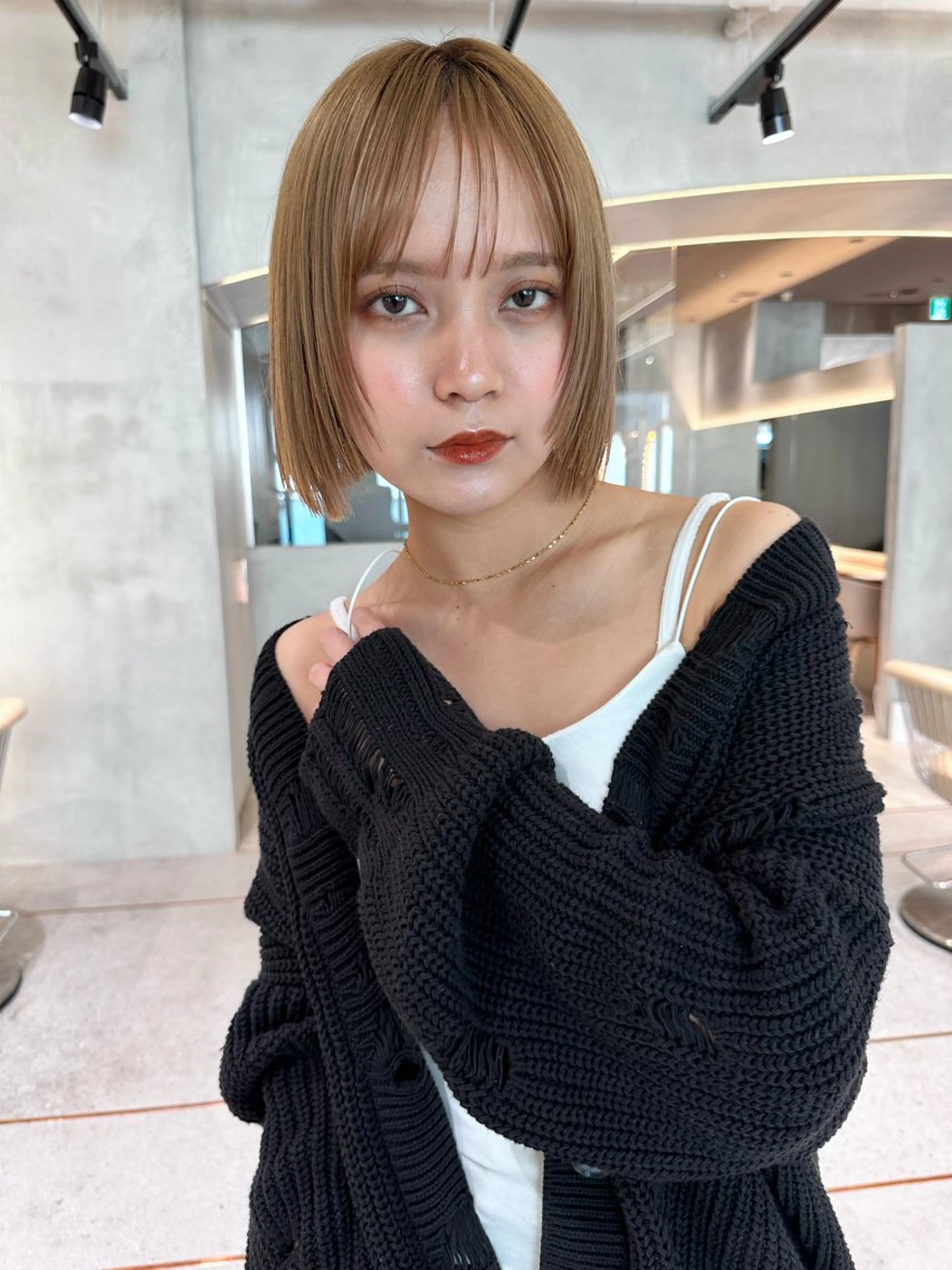 カラー 透明感カラー ボブ ViVIE 福岡天神 🎀高橋桜花のヘアスタイル