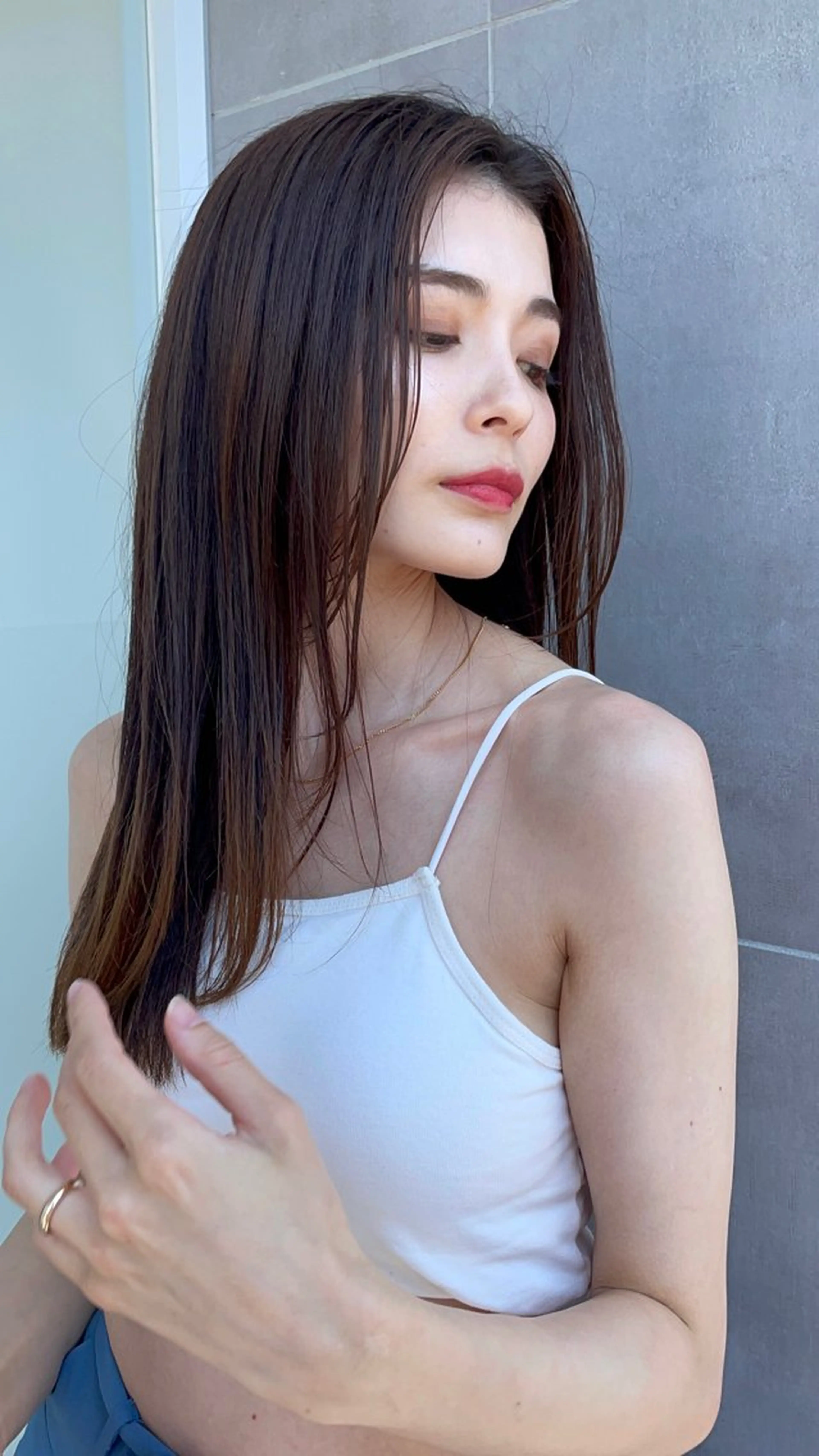 ロング カラー カット ヘアカラー かずや🍀/髪質改善 /艶髪カラー/眉毛のヘアスタイル