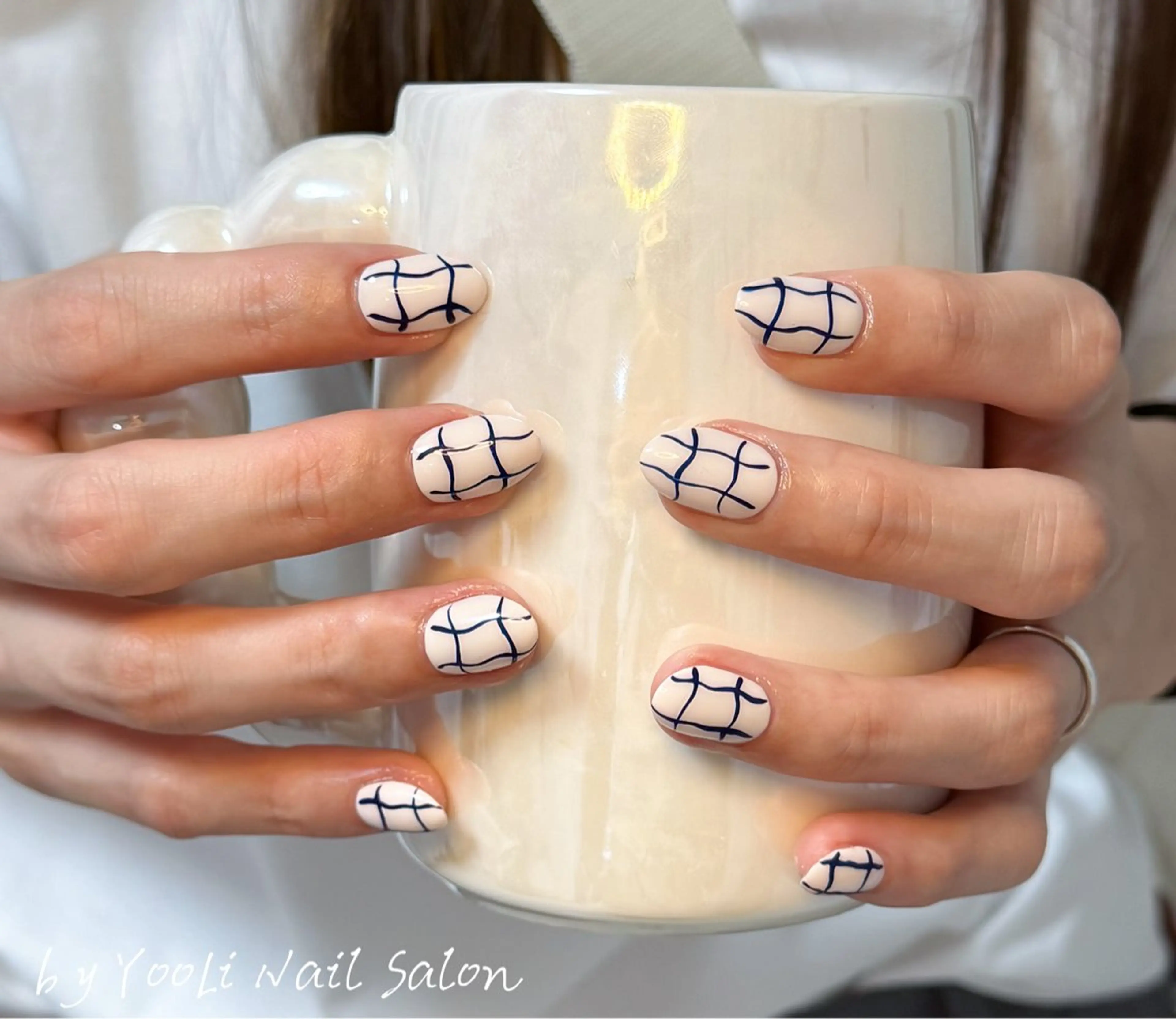 ネイル アートネイル オーロラネイル チークネイル フレンチネイル ガラスフレンチ ハンドネイル 🎀🎀YooLi Nail Salonのネイルデザイン