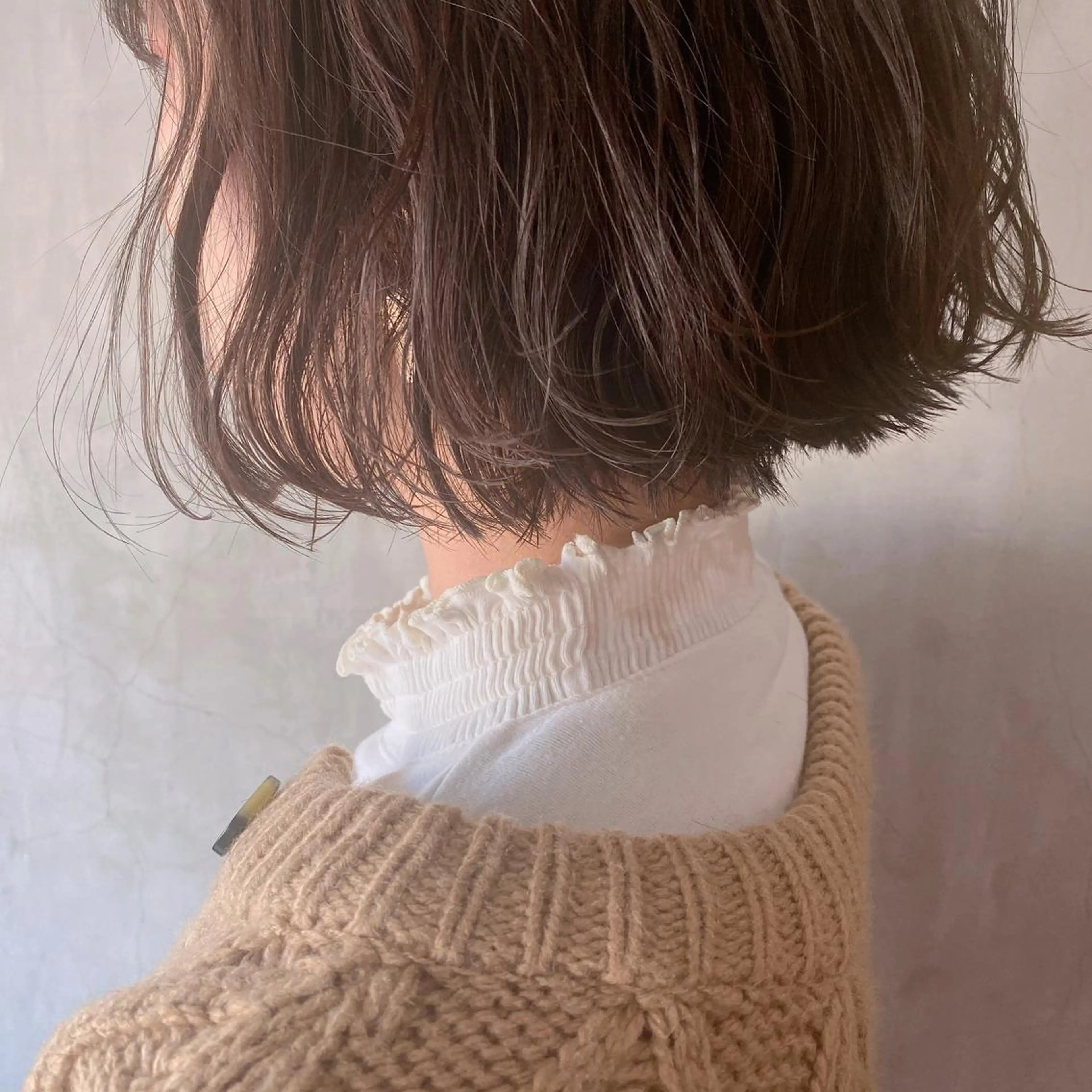 ショート カラー ヘアアレンジ 切りっぱなしボブ グレージュ ボブ stylist/蛯谷 珠里のヘアスタイル