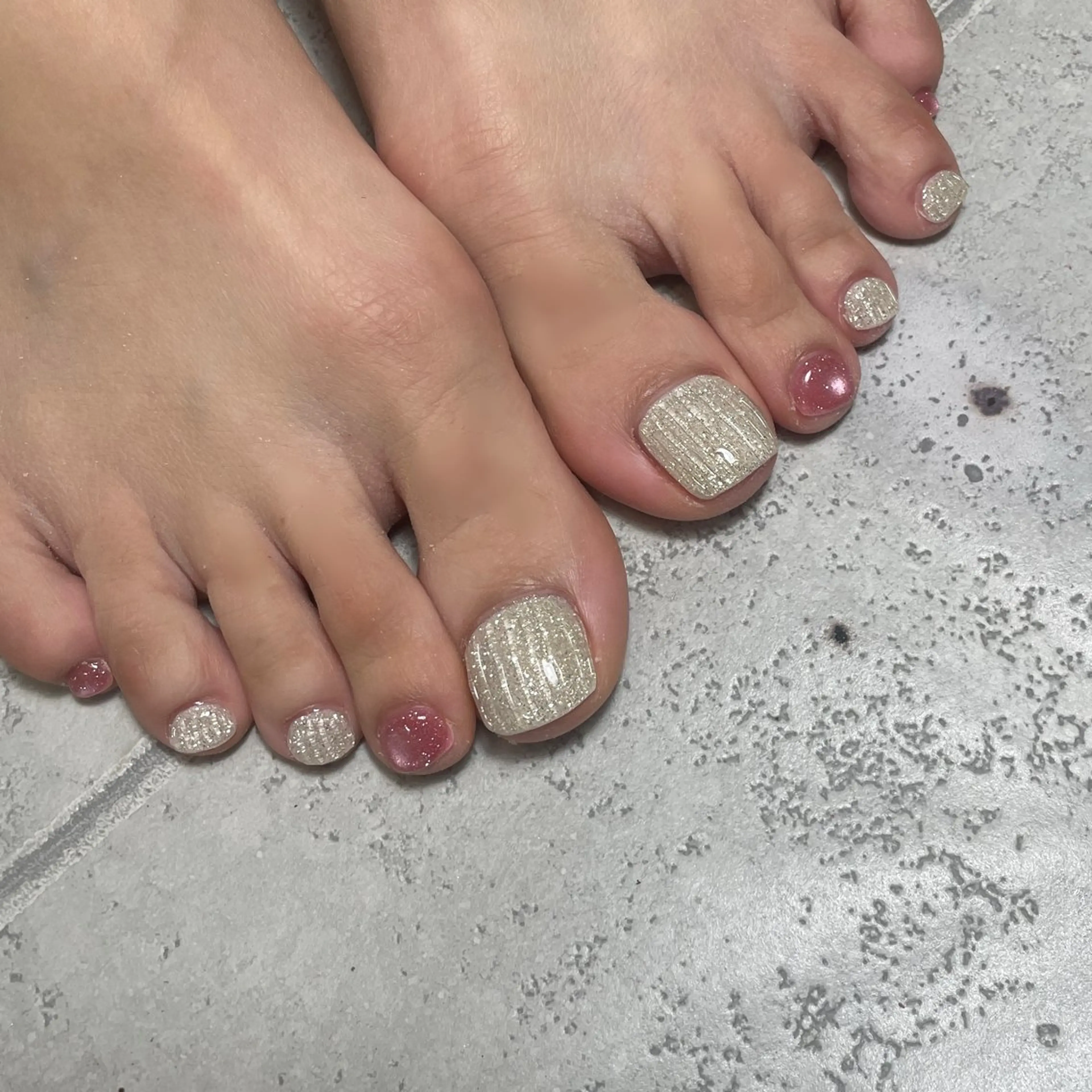 ネイル フラッシュネイル フットネイル マグネットネイル ピンク K Harukaのネイルデザイン