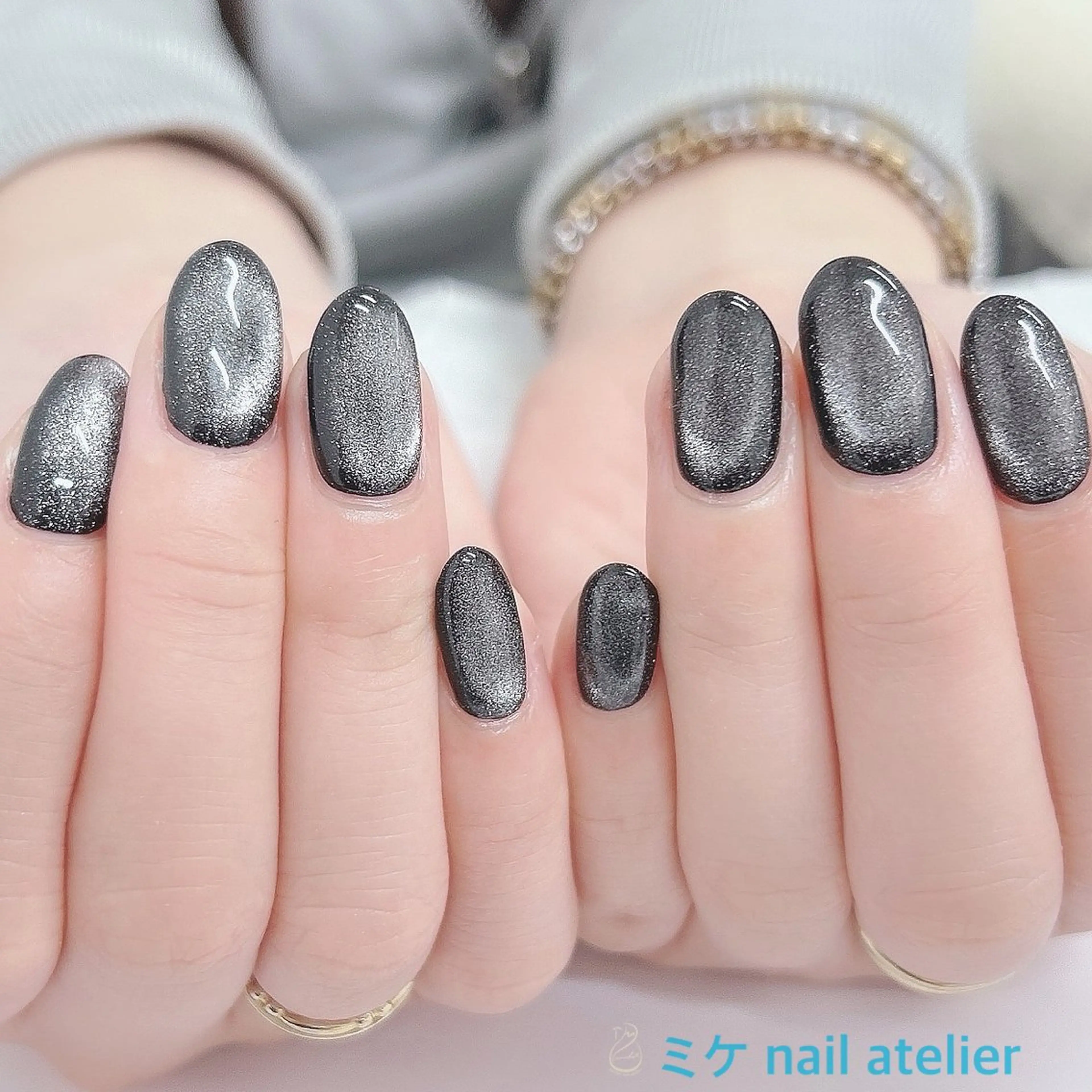 ネイル ジェルネイル マグネットネイル ワンカラーネイル シンプルネイル ハンドネイル h. rikaのネイルデザイン