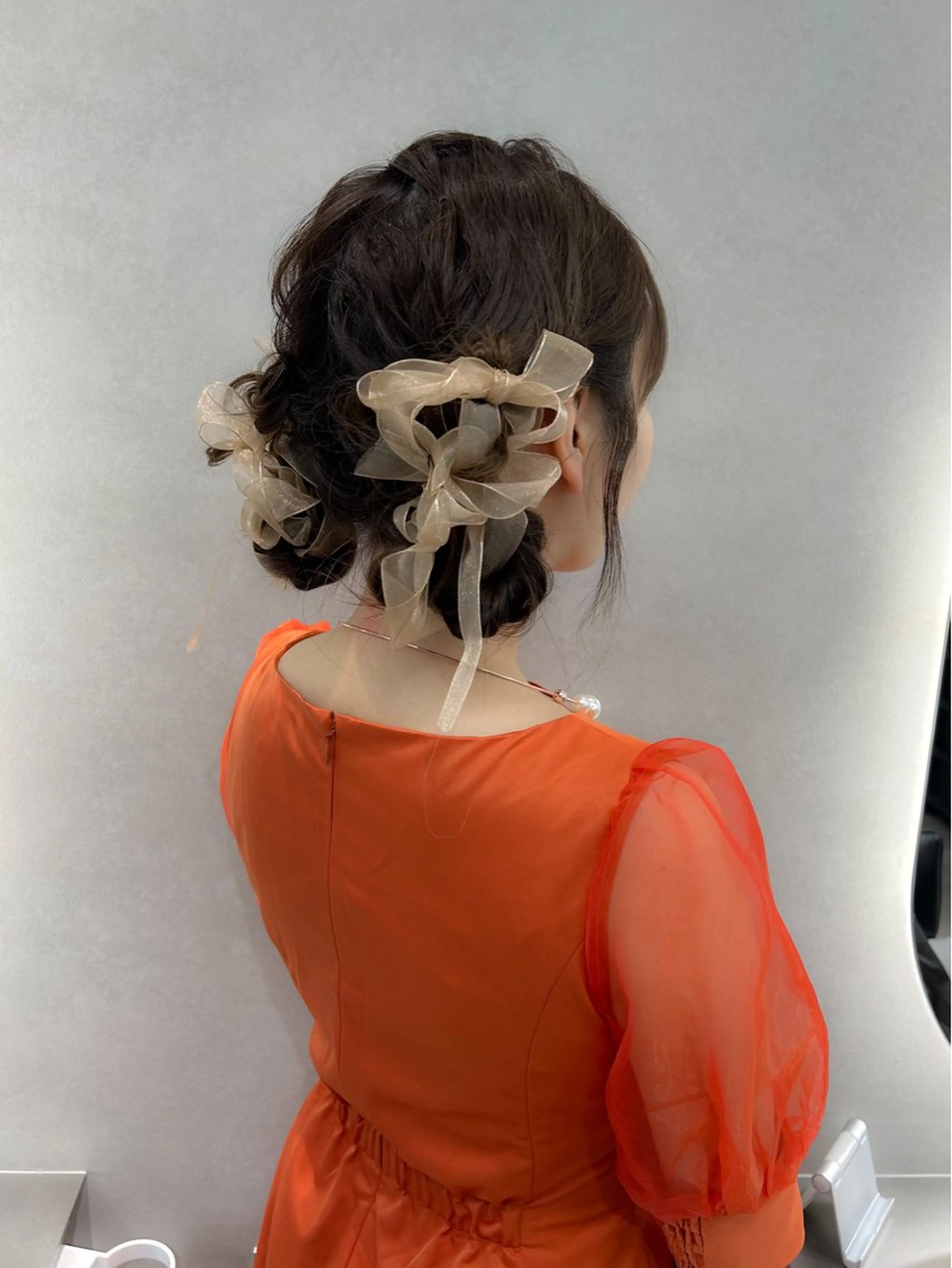 セミロング ヘアアレンジ 卒業式ヘアセット🎀 ヘアアレンジのヘアスタイル