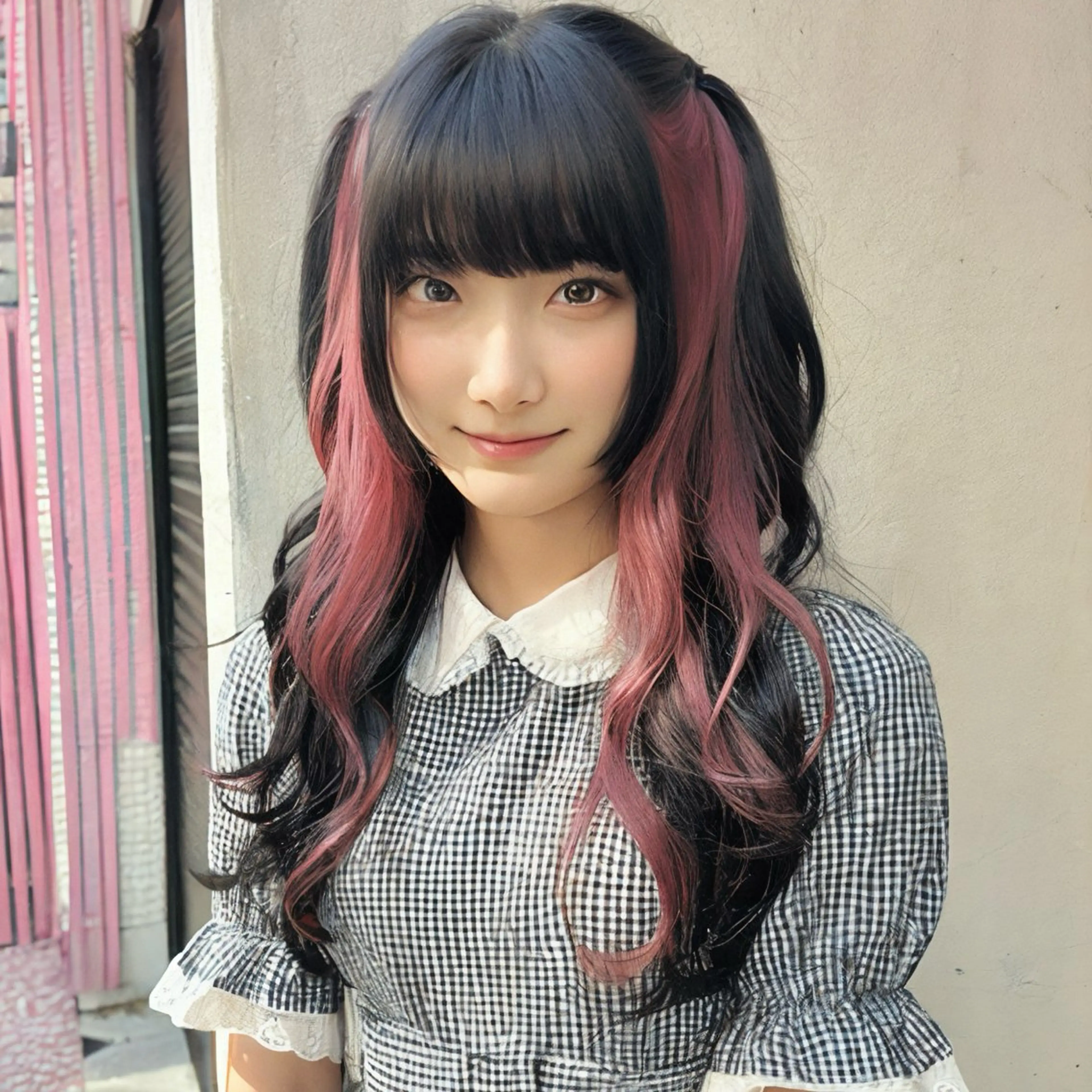 ロング カラー ツインテール インナーカラー ピンクカラー レイヤーカット カット ヘアカラー トリートメント インナーカラー/レイ ヤーカット♡/マキシのヘアスタイル