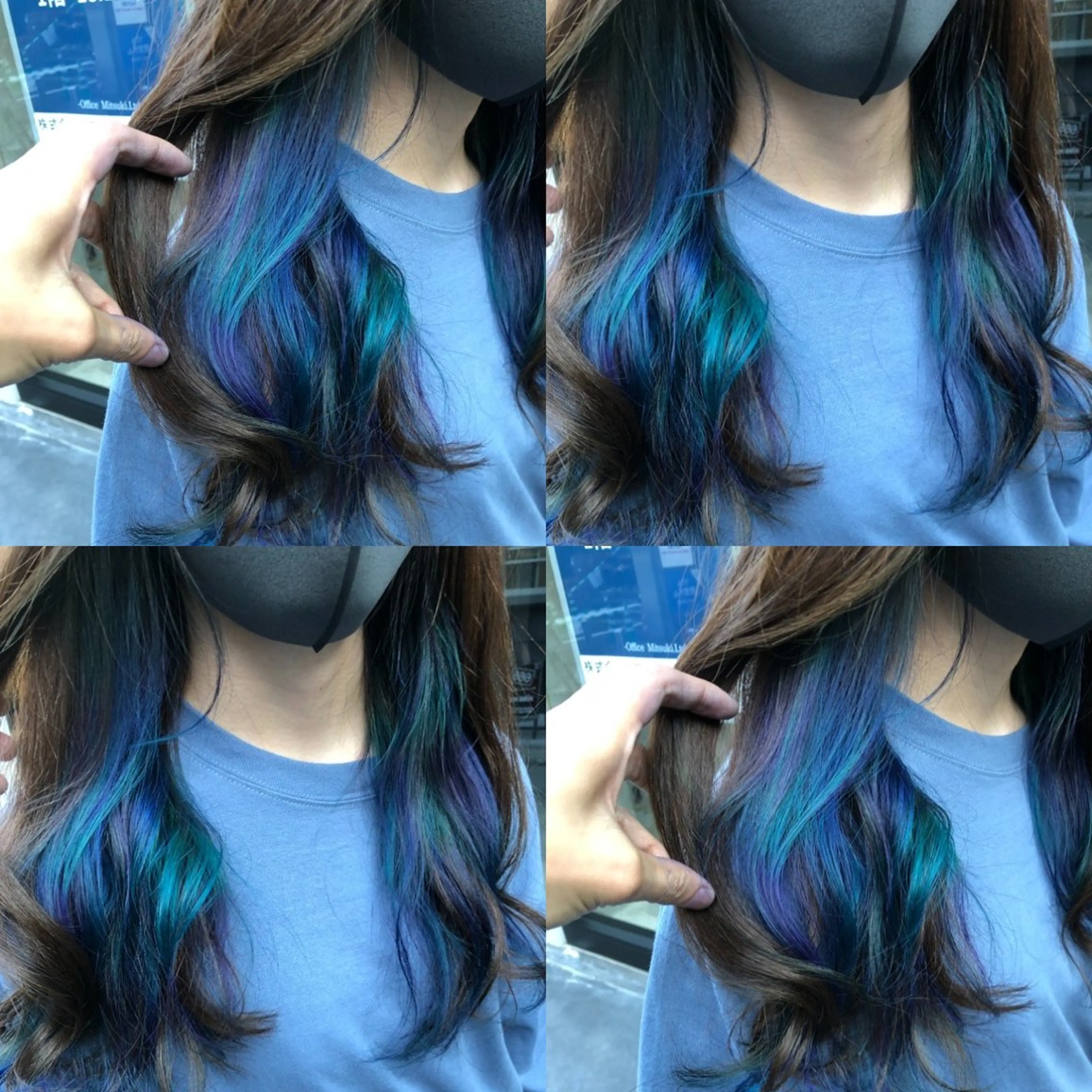 ミディアム カラー ブリーチ イヤリングカラー インナーカラー ユニコーンカラー カット ヘアカラー トリートメント 原宿サロン代表 デザインカラー伊藤卓のヘアスタイル