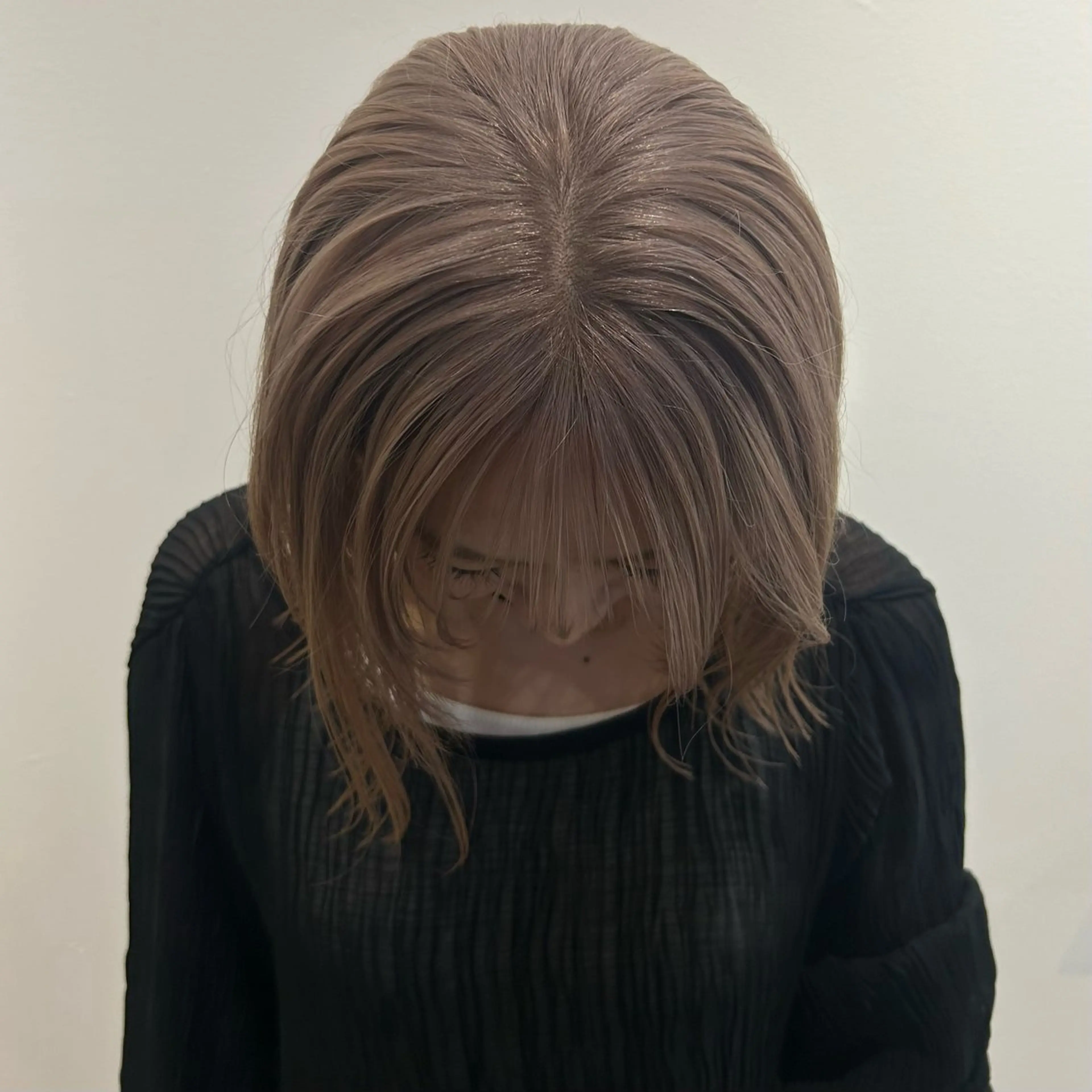 ショート カラー ベージュカラー ピンクカラー ピンクベージュ ヘアカラー 田中 遥陽のヘアスタイル