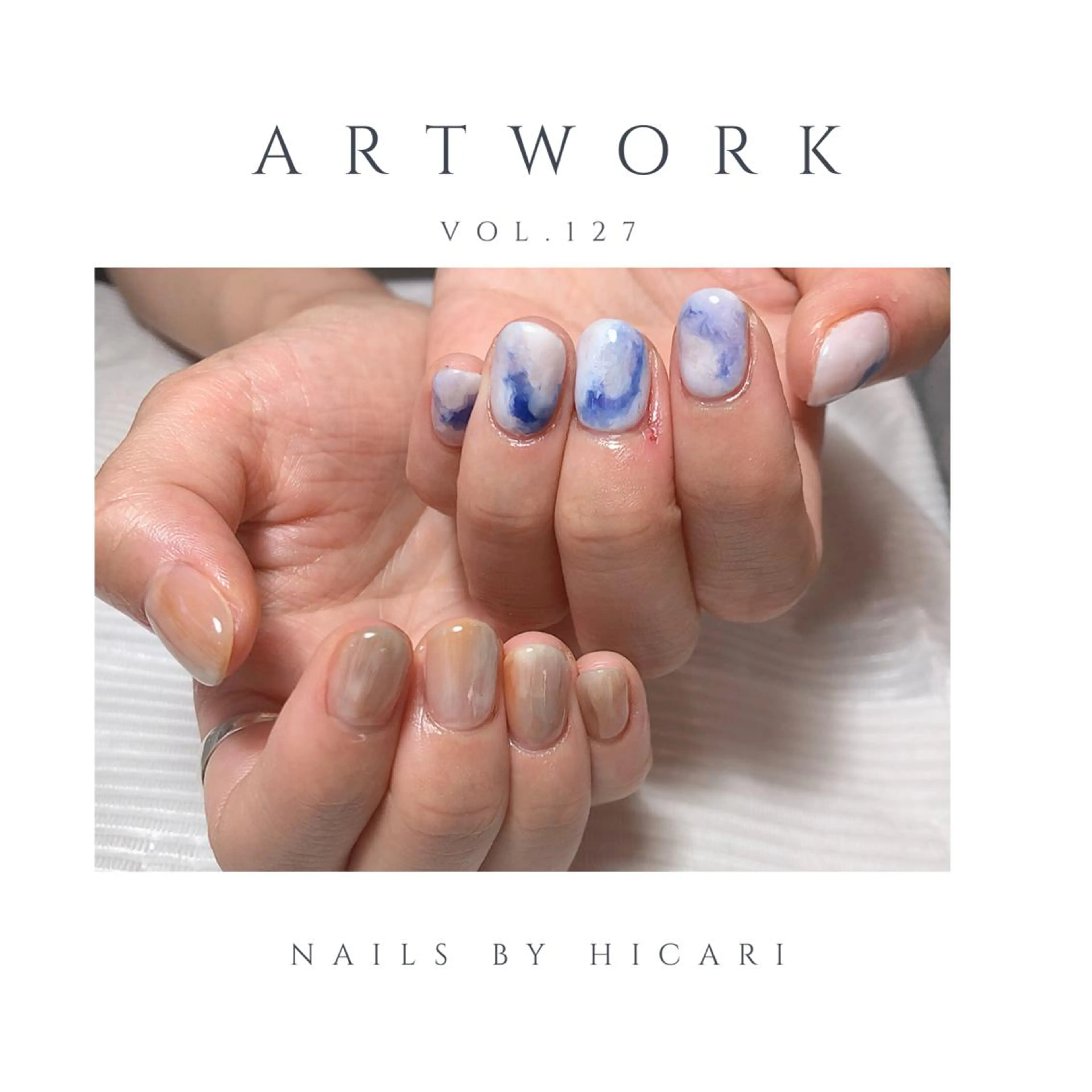 ショート カラー ネイル マツエク・マツパ ハンドネイル illum hicariのネイルデザイン