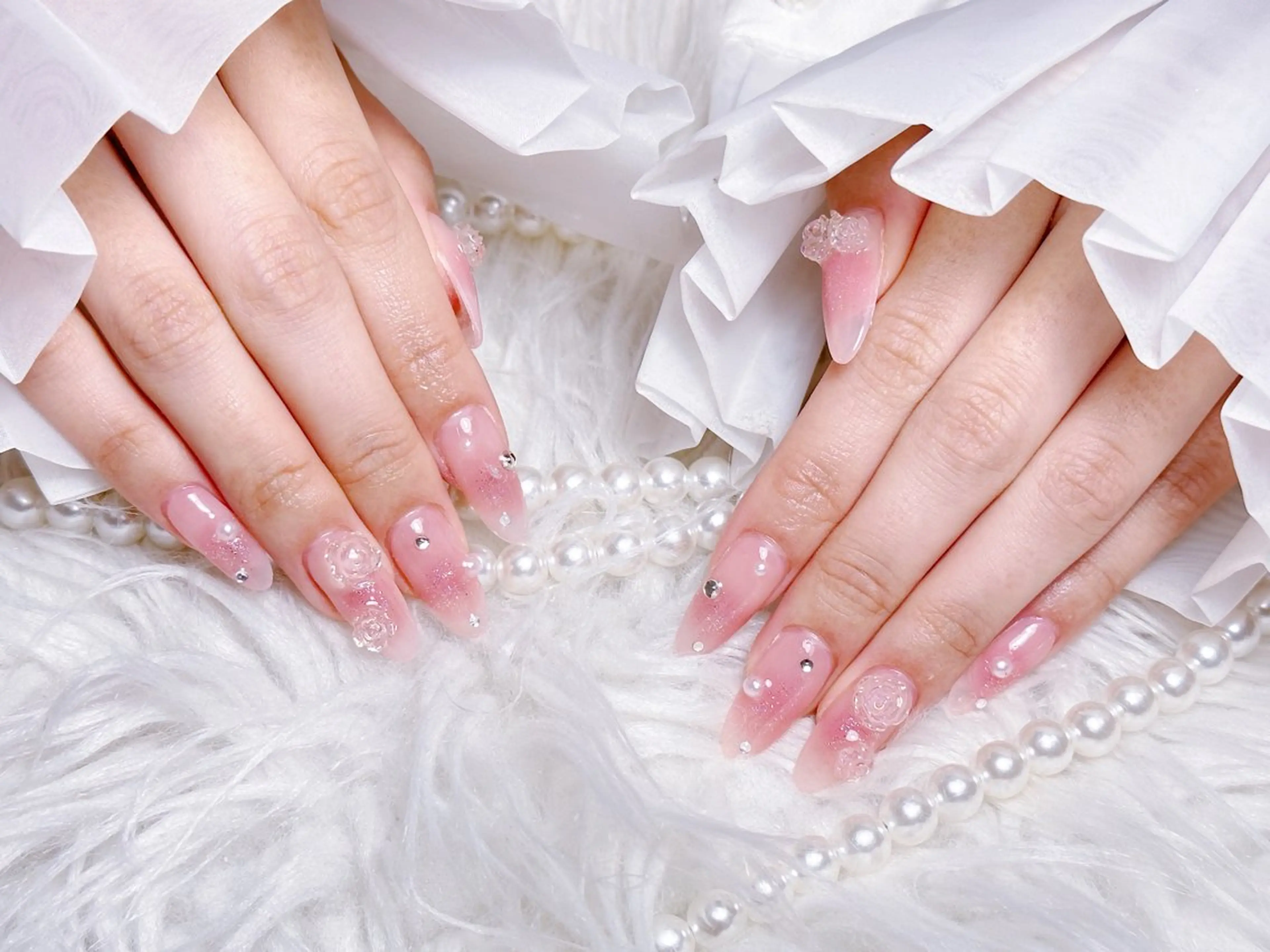 ネイル ハンドネイル ☁️Minmin Tsuki💙🩵のネイルデザイン