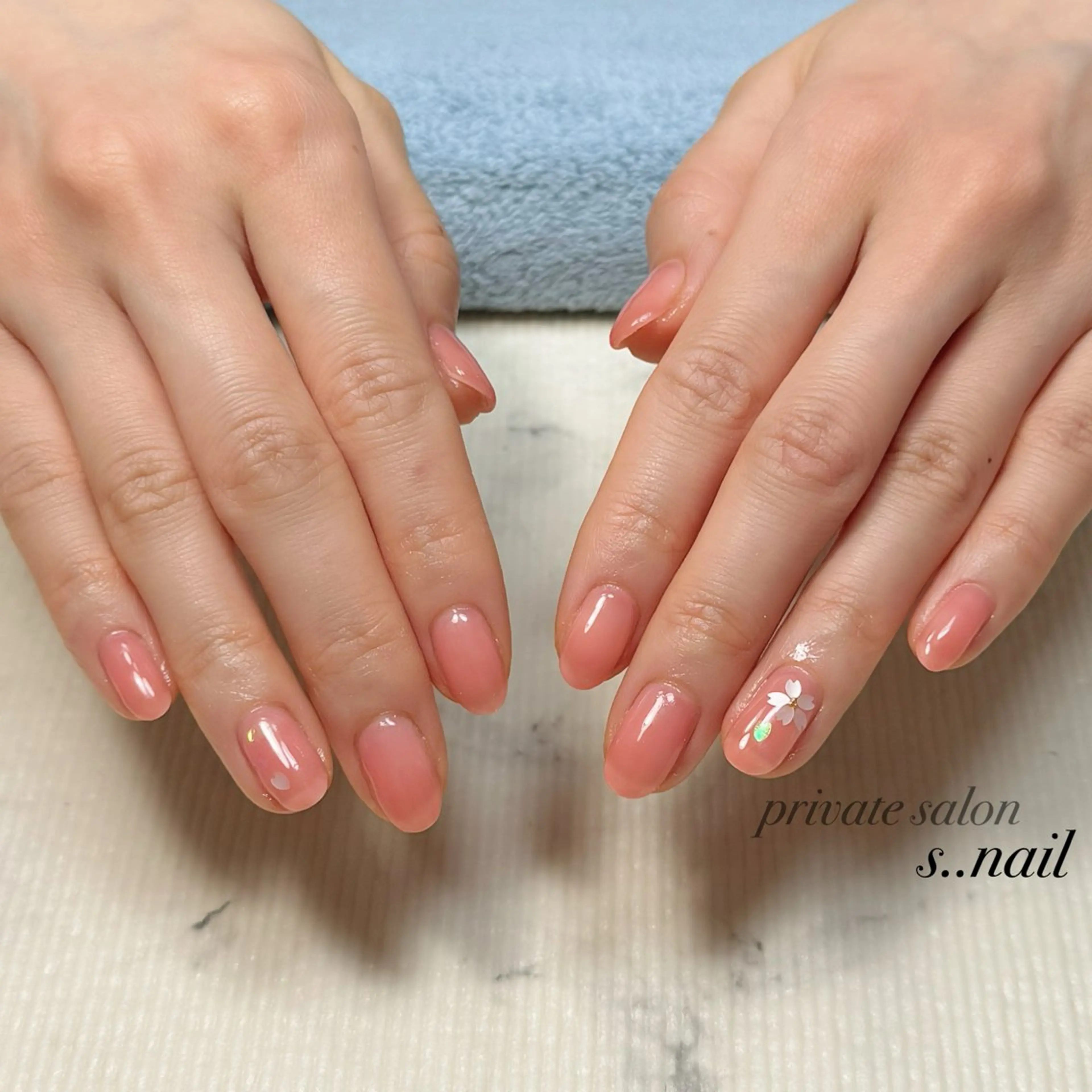 ネイル 桜ネイル ワンカラーネイル ハンドネイル フットネイル s..nail / MORITAのネイルデザイン